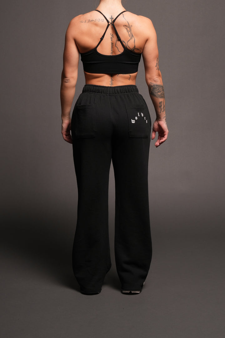 Dual Pyramid Big Cozy Sweats In Black