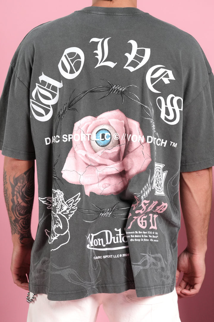 Eye Of The Beholder V2 Premium Oversized Tee in Wolf Gray