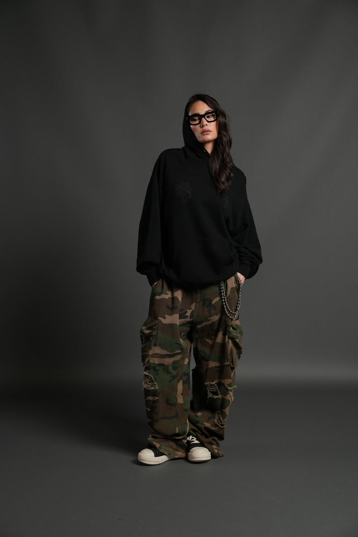 Webs and Shadows "Pierce" Hoodie in Black
