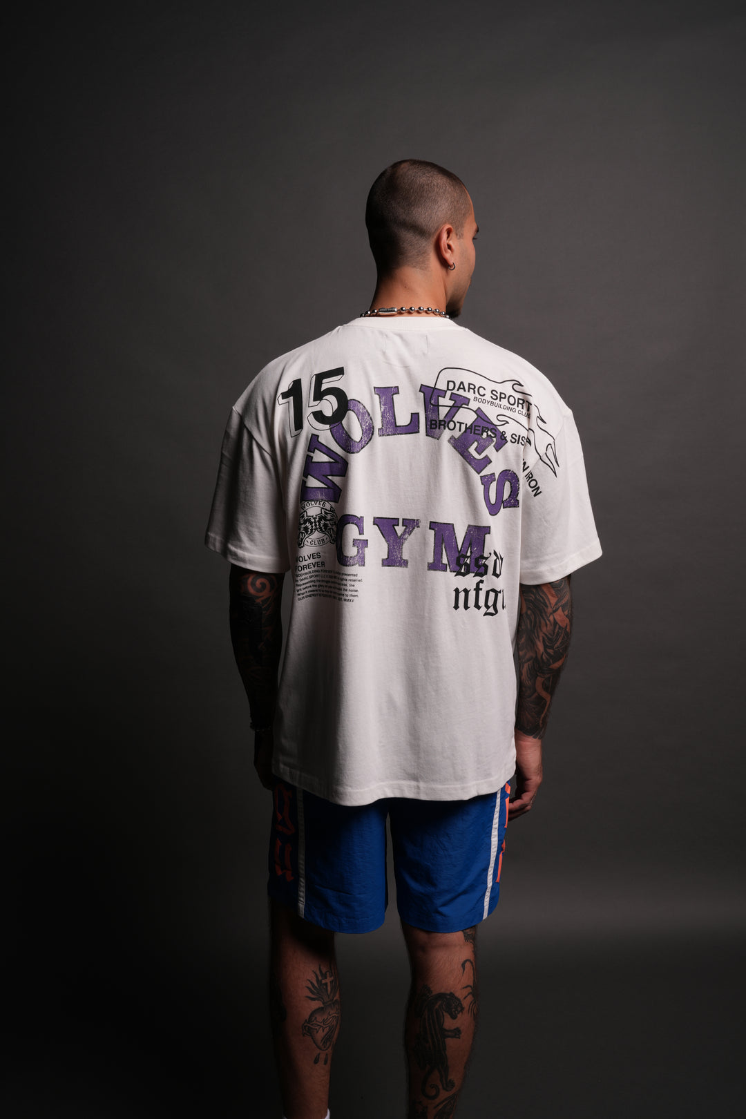 Wolves Gym V2 "Premium" Oversized Tee in Cream