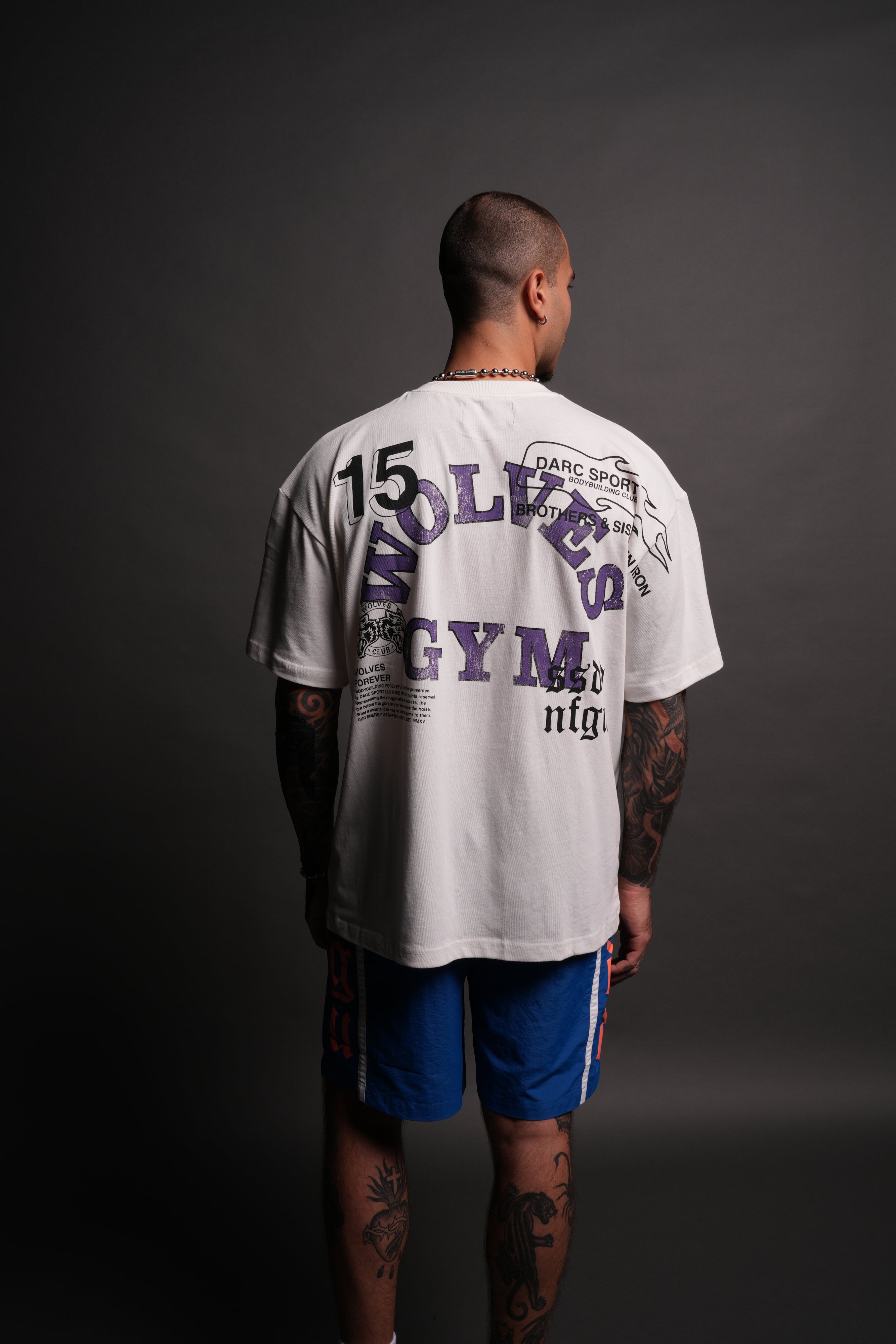 Wolves Gym V2 "Premium" Oversized Tee in Cream