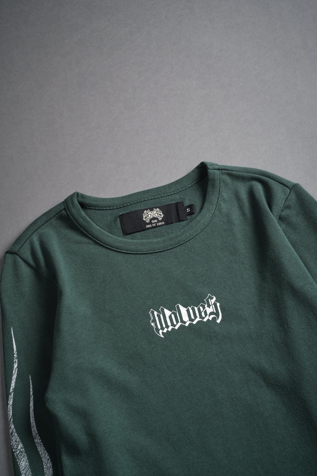 Wolves Flame L/S "Baby" Tee in Norse Green