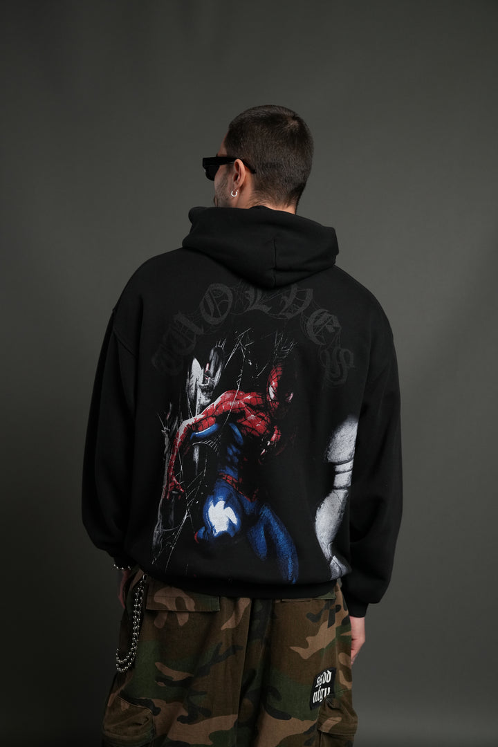 Webs and Shadows "Pierce" Hoodie in Black