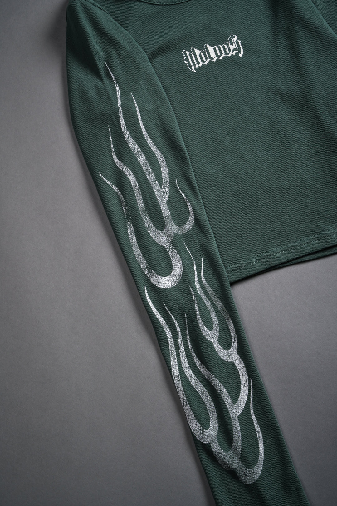 Wolves Flame L/S "Baby" Tee in Norse Green