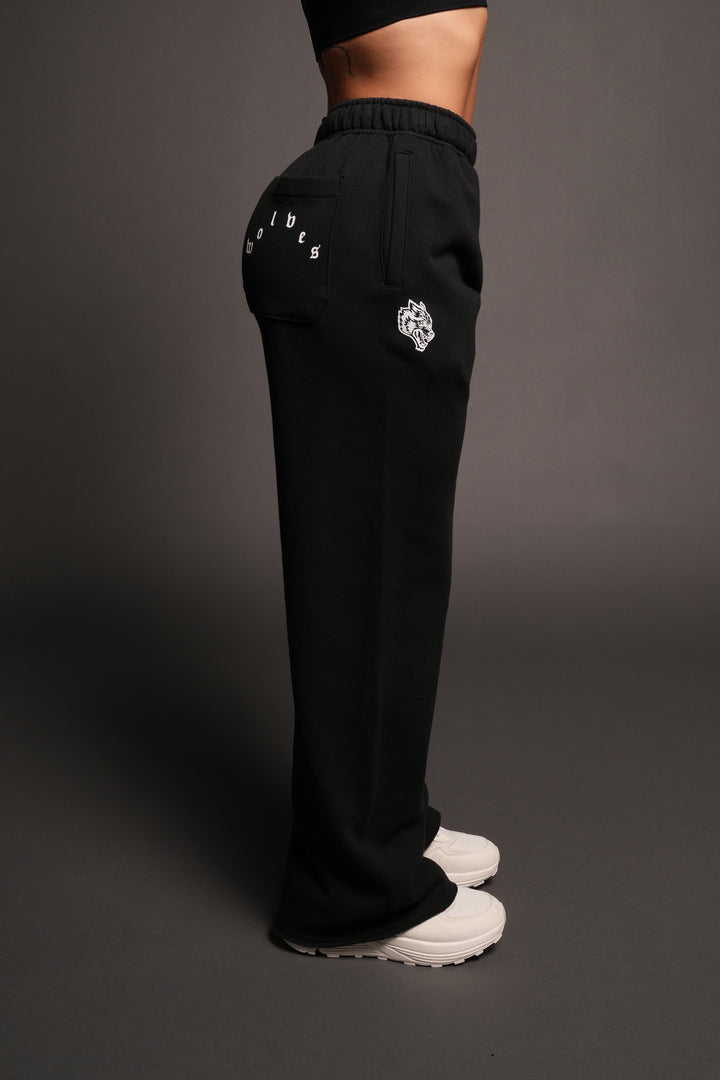 Dual Yara Pleated Sweat Pants In Black