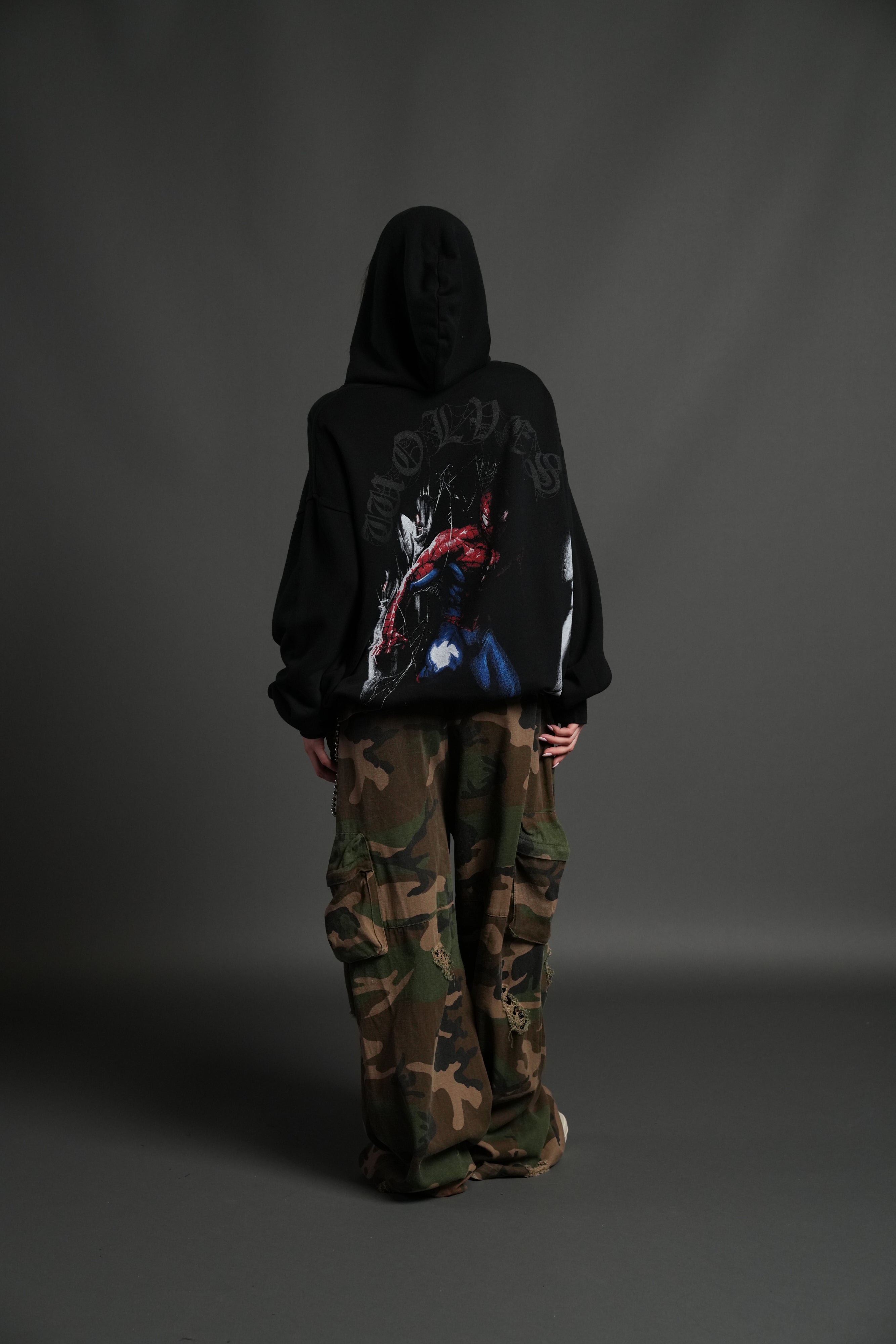 Webs and Shadows "Pierce" Hoodie in Black