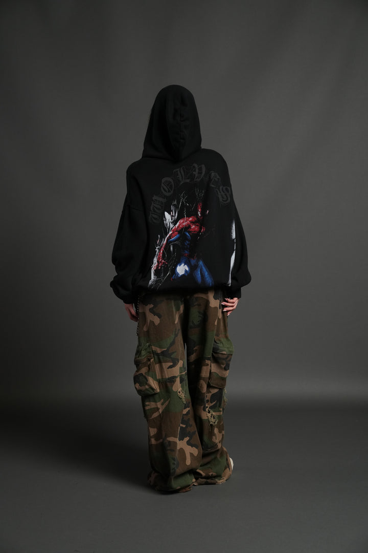 Webs and Shadows "Pierce" Hoodie in Black