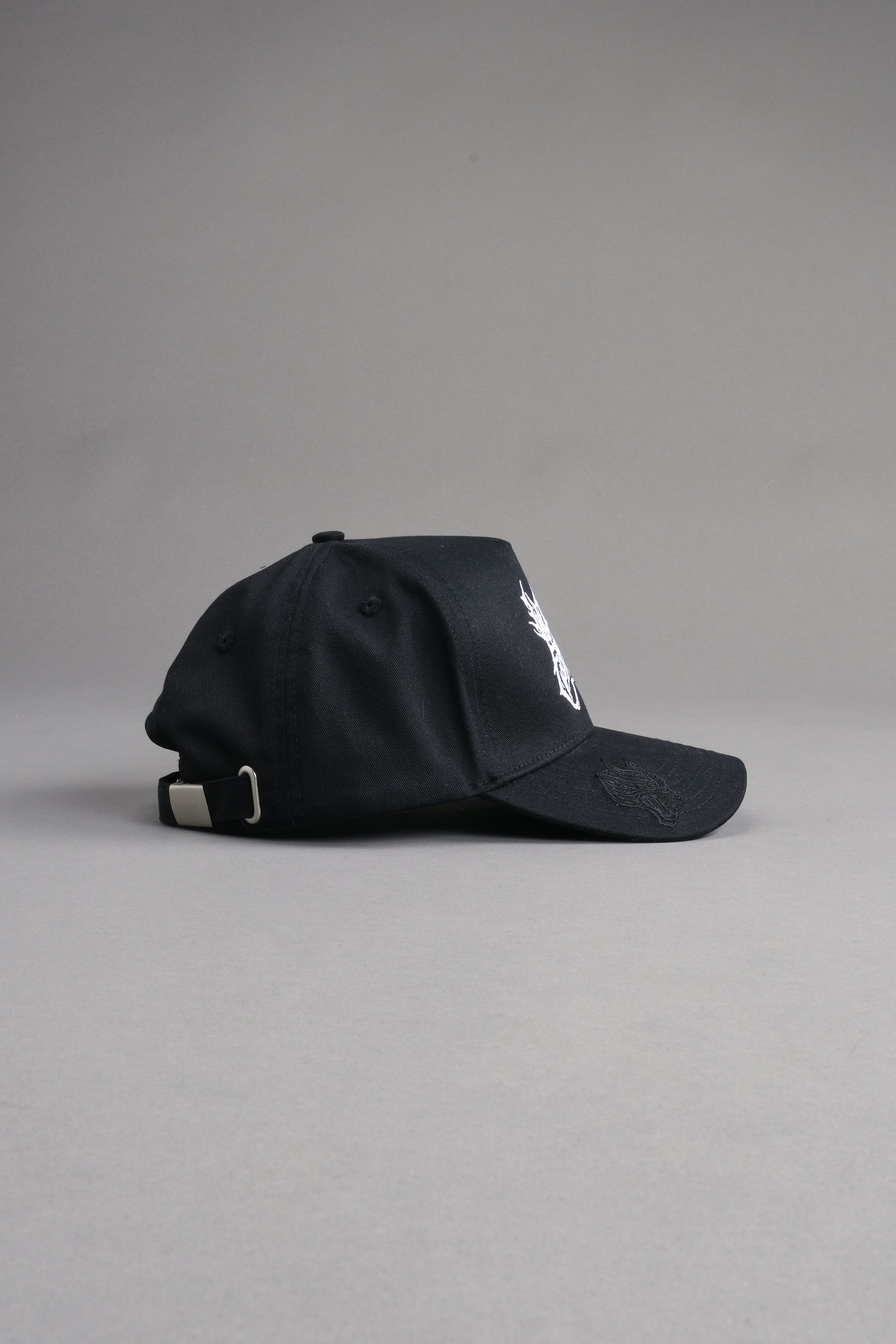 Finite Metal 5 Panel Hat in Black