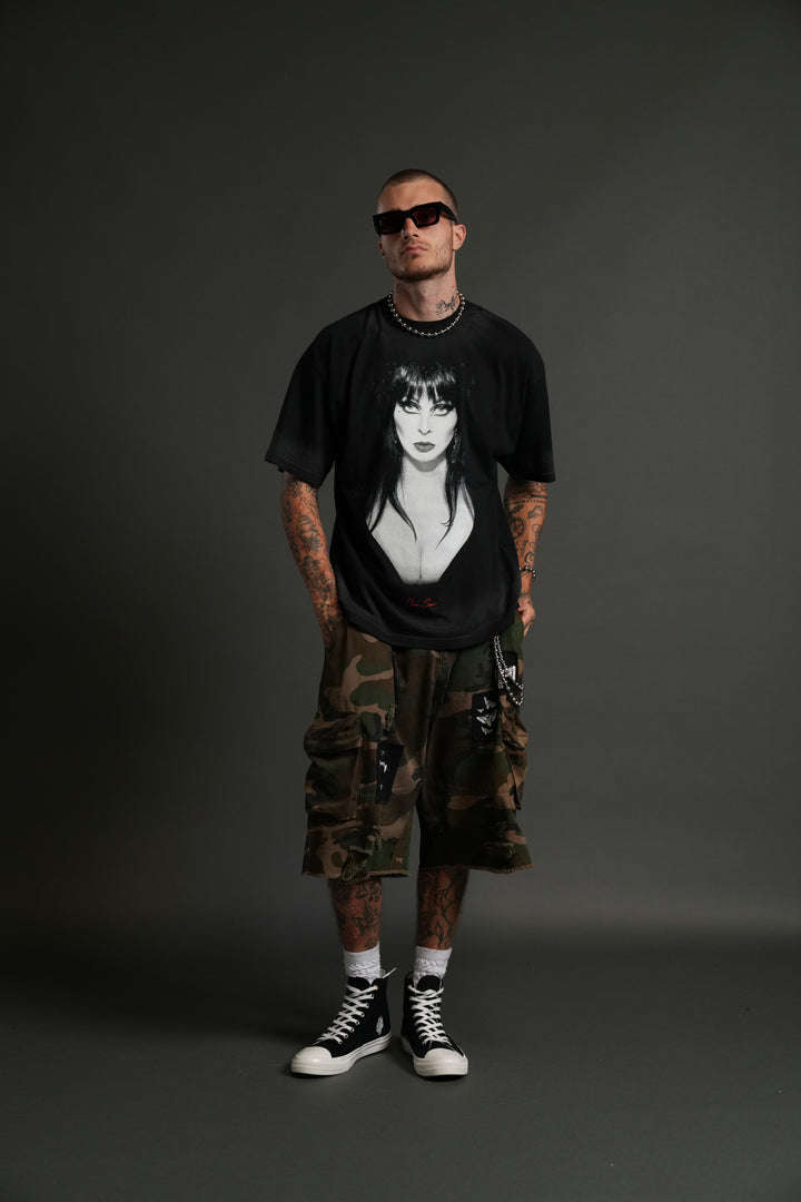 Mistress of Darkness "Grunge" Tee in Black Drift Wash