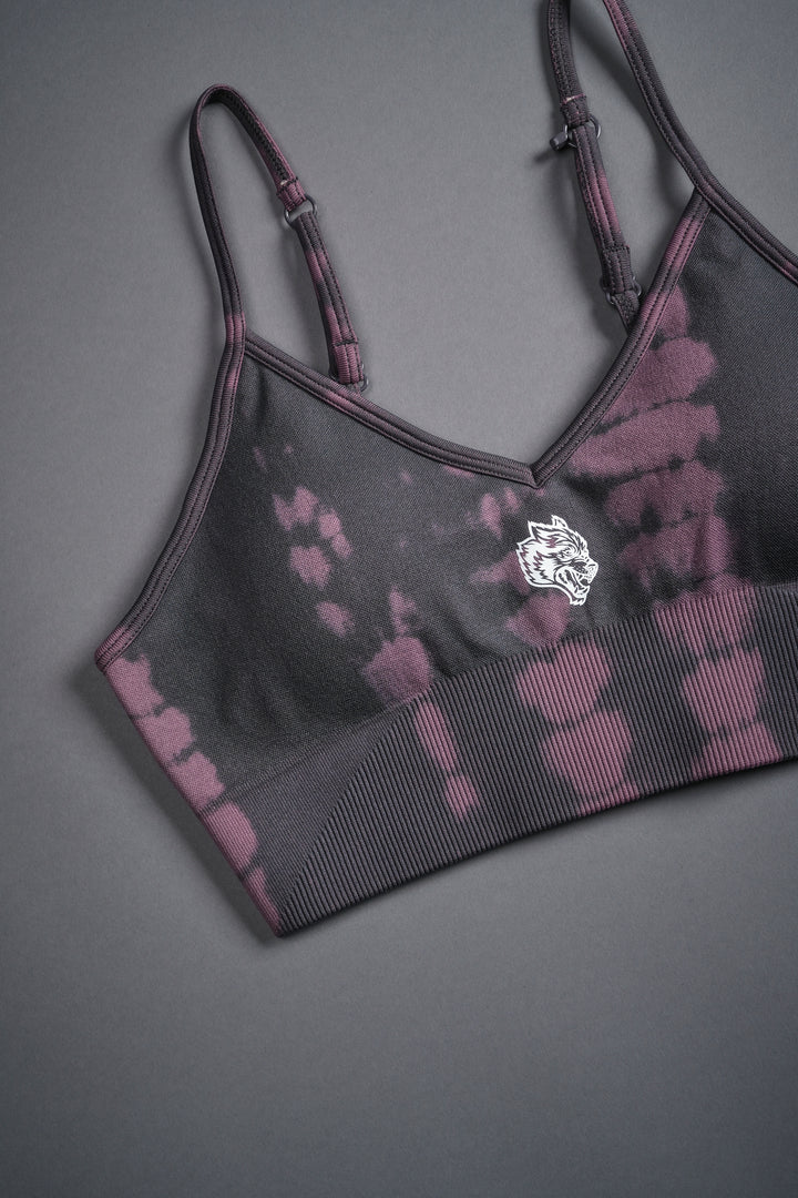 Single Wolf "Everson Seamless" Sports Bra in Cipher Purple Serpent