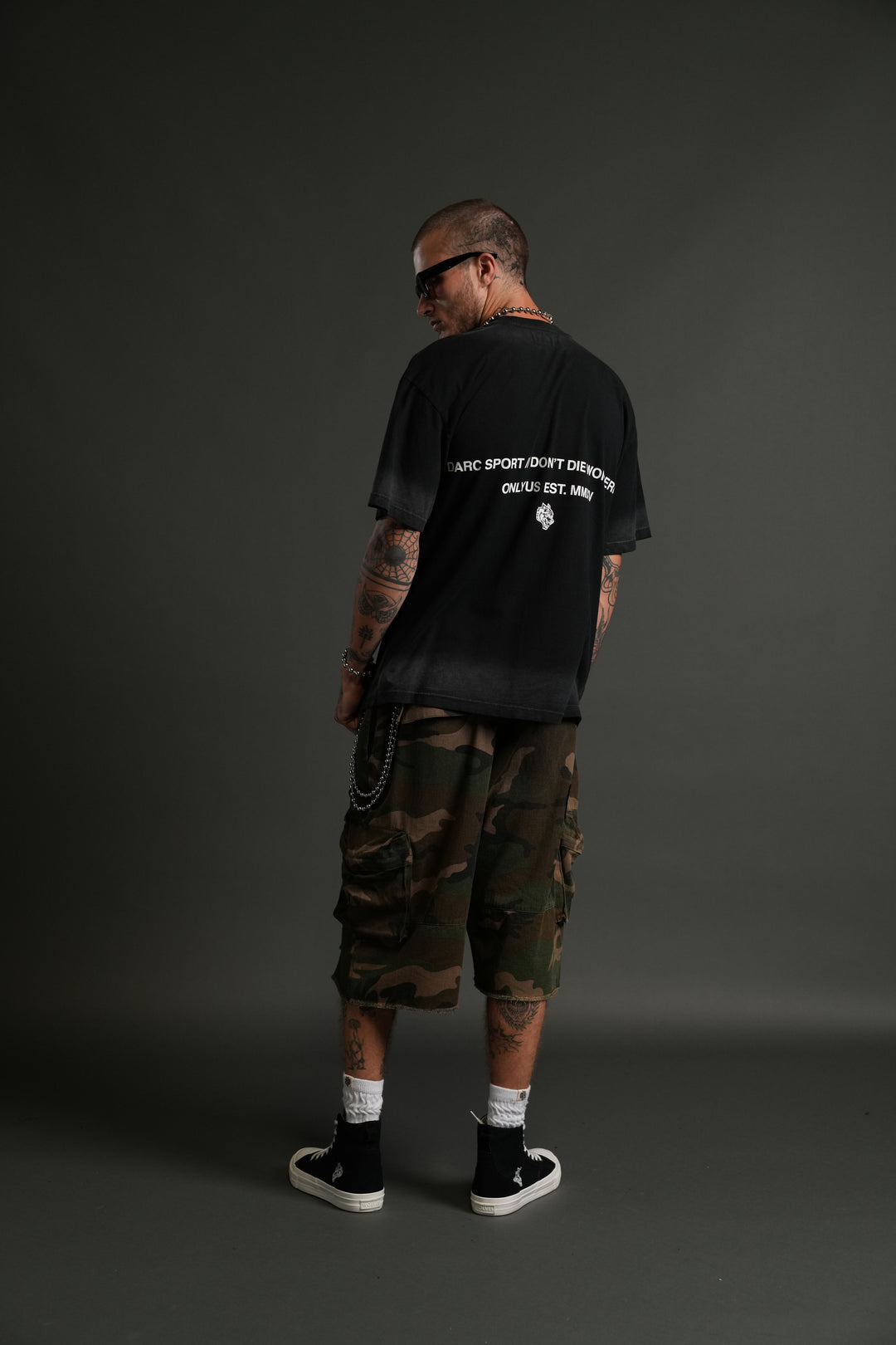 Mistress of Darkness "Grunge" Tee in Black Drift Wash