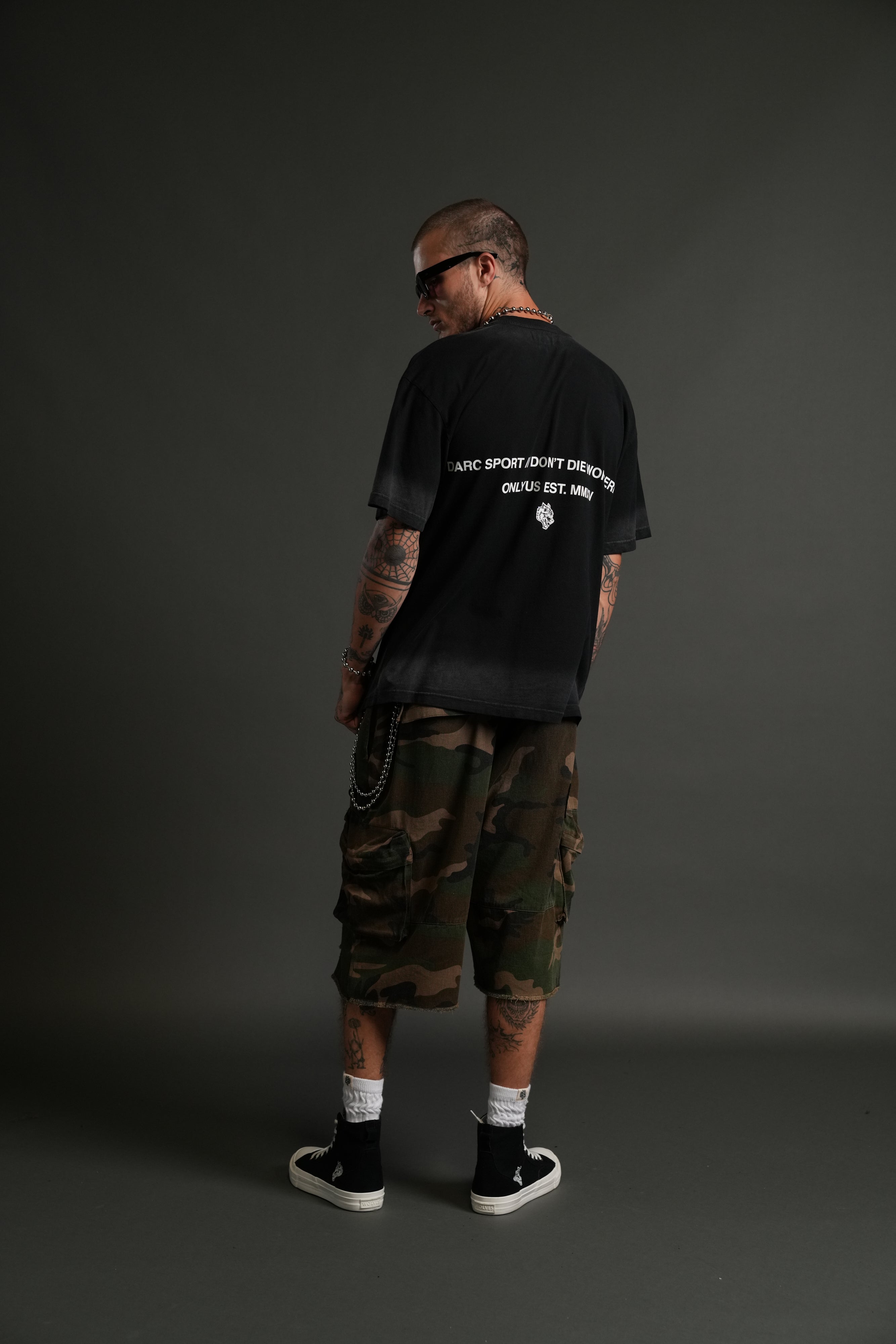 Mistress of Darkness "Grunge" Tee in Black Drift Wash