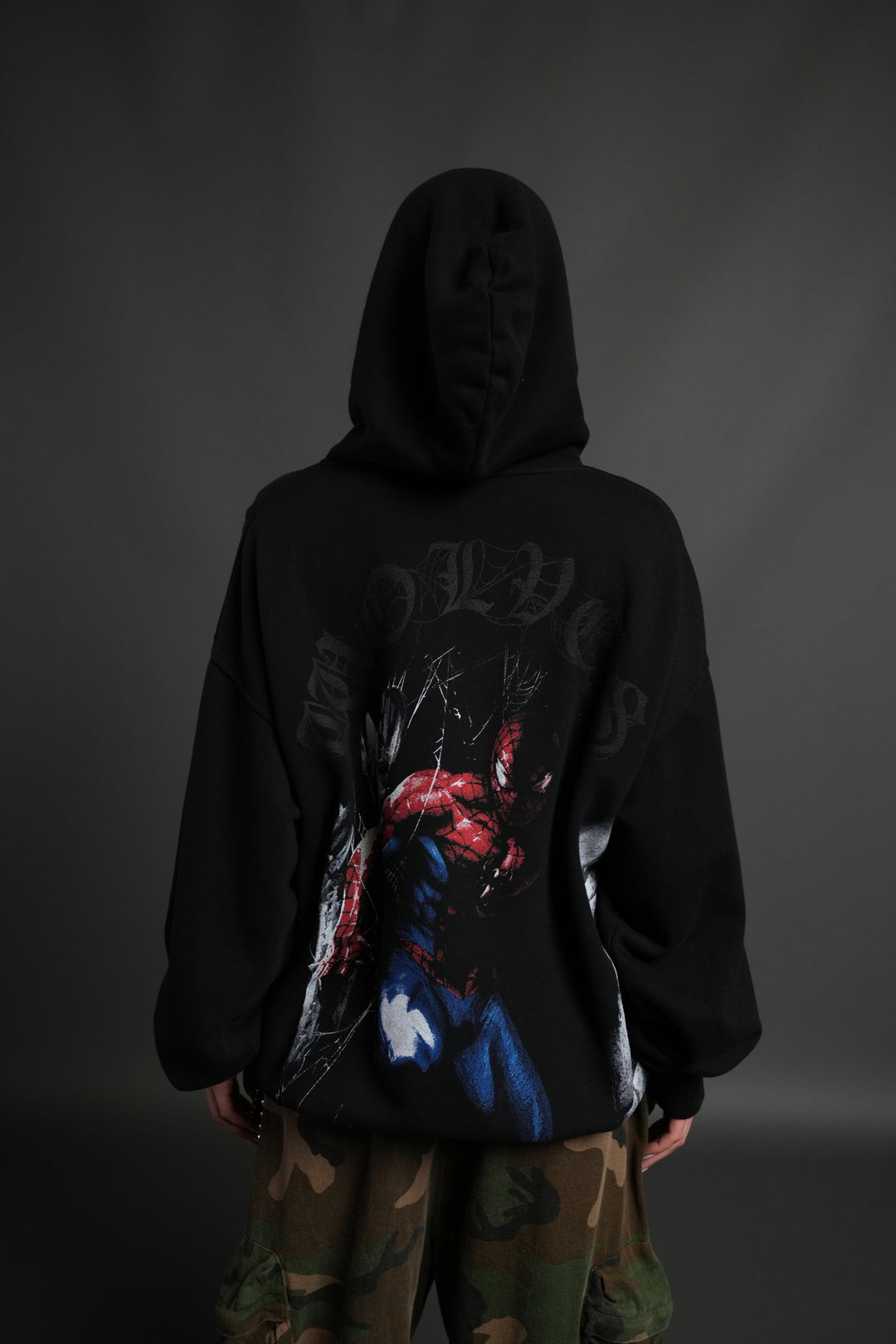 Webs and Shadows "Pierce" Hoodie in Black