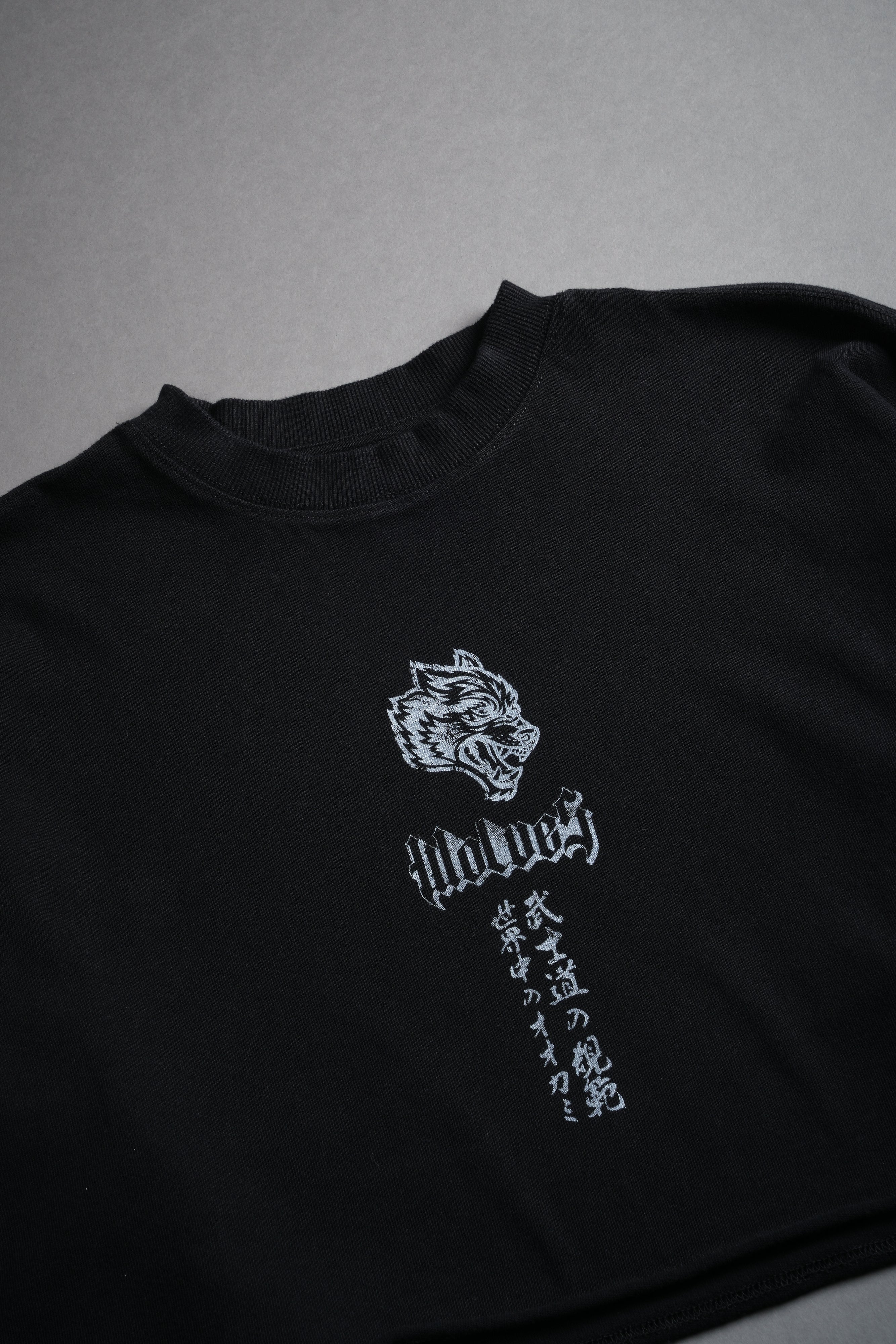 Darc Infernal "Premium" Oversized Cropped L/S Tee in Black
