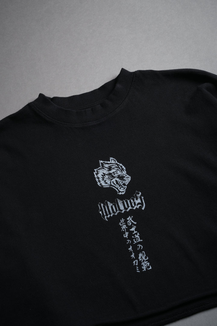 Darc Infernal "Premium" Oversized Cropped L/S Tee in Black