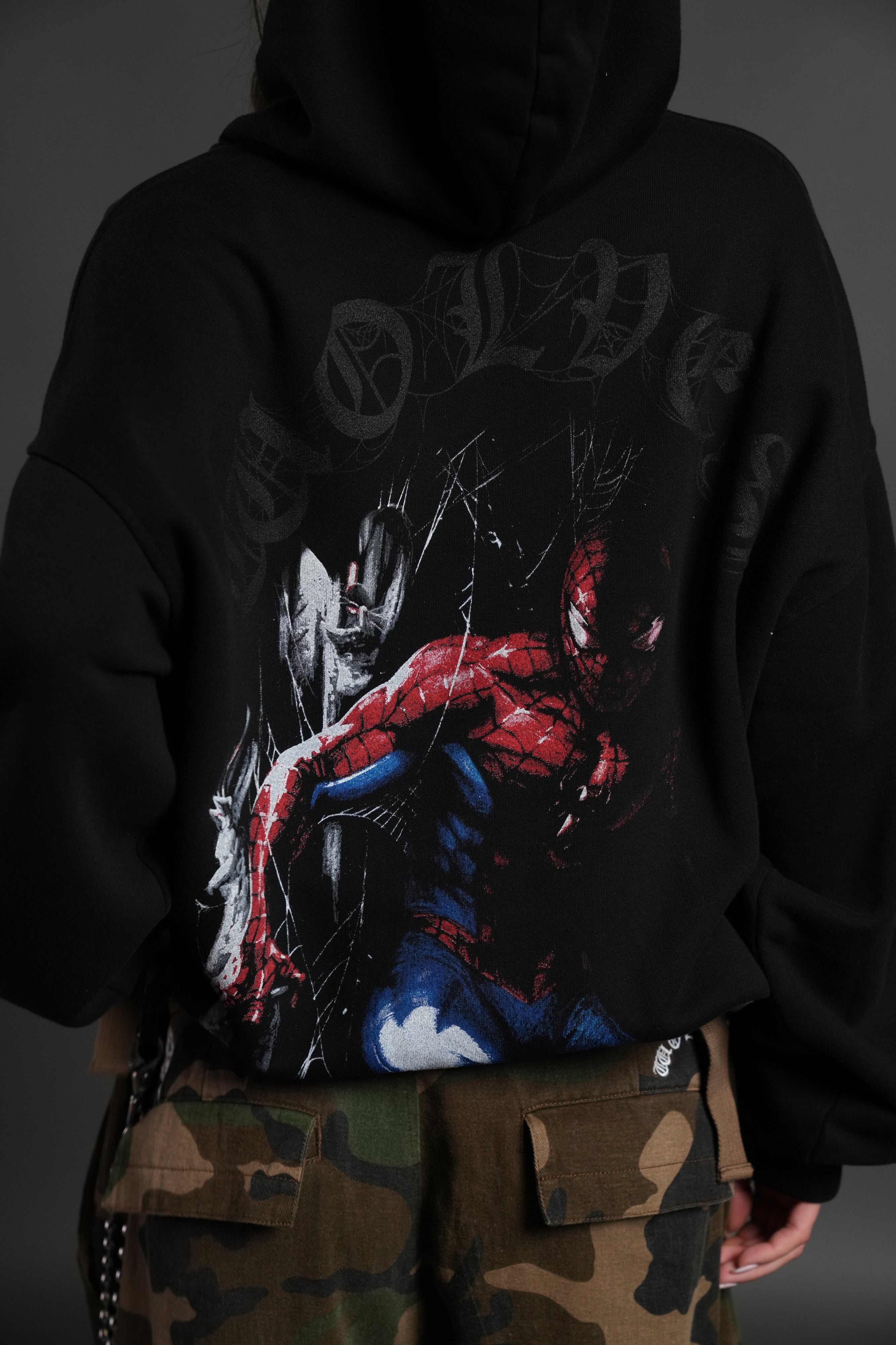 Webs and Shadows "Pierce" Hoodie in Black