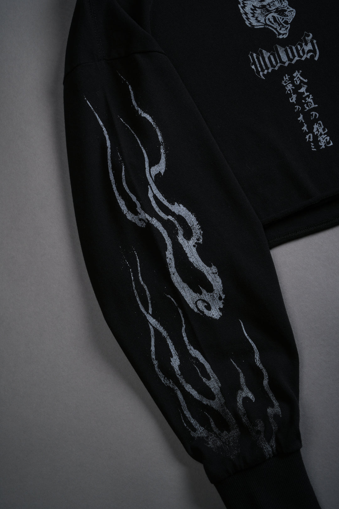 Darc Infernal "Premium" Oversized Cropped L/S Tee in Black