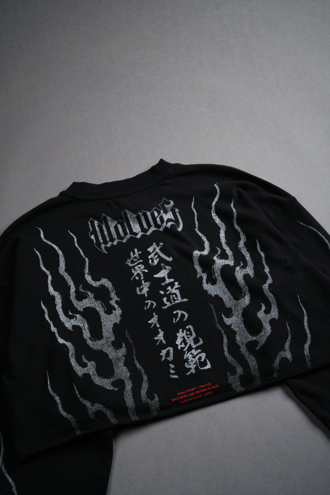 Darc Infernal "Premium" Oversized Cropped L/S Tee in Black