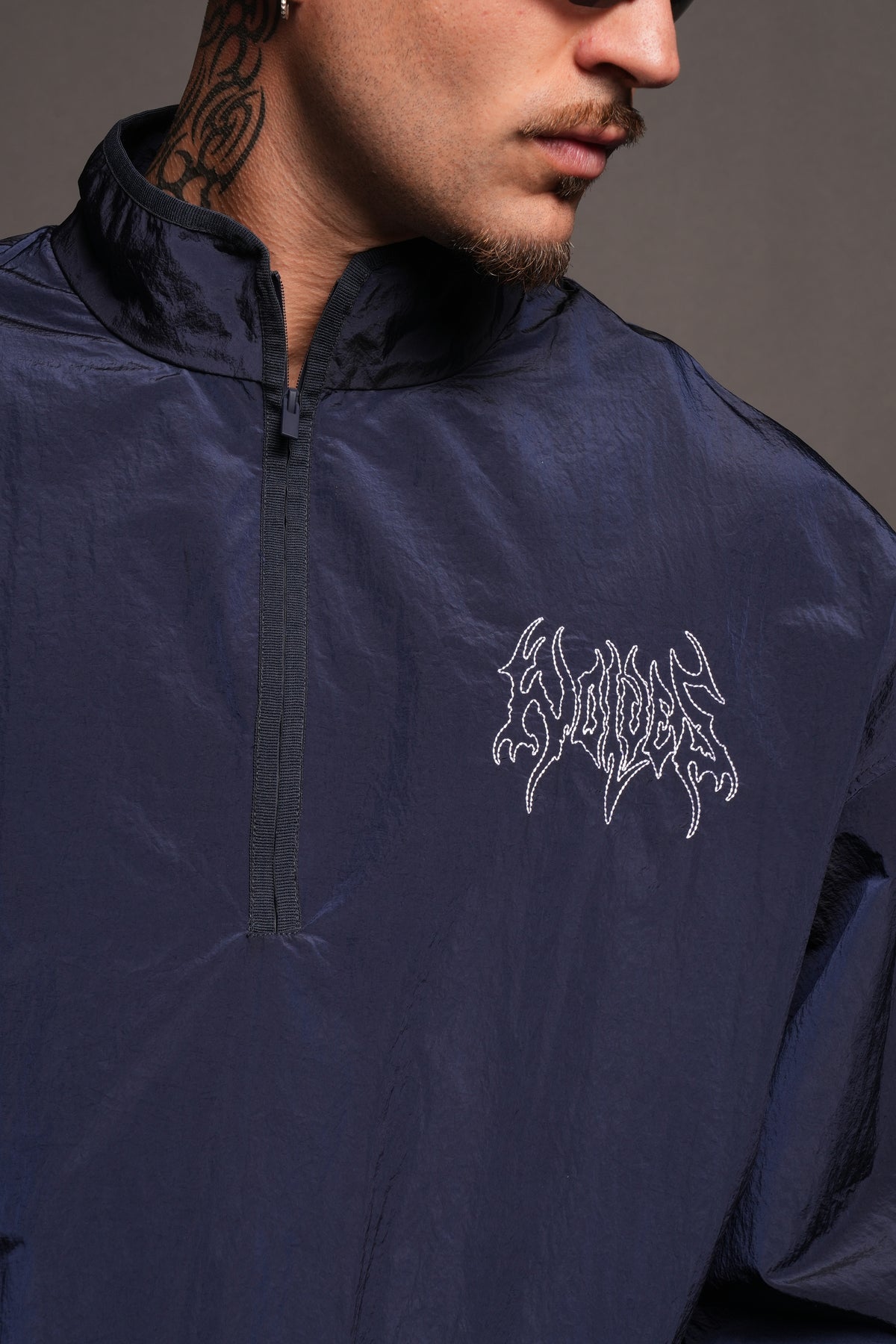 Hesh Forever V2 Mcguire Nylon Pullover In Navy