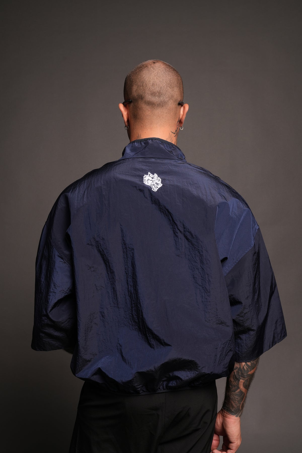 Hesh Forever V2 Mcguire Nylon Pullover In Navy