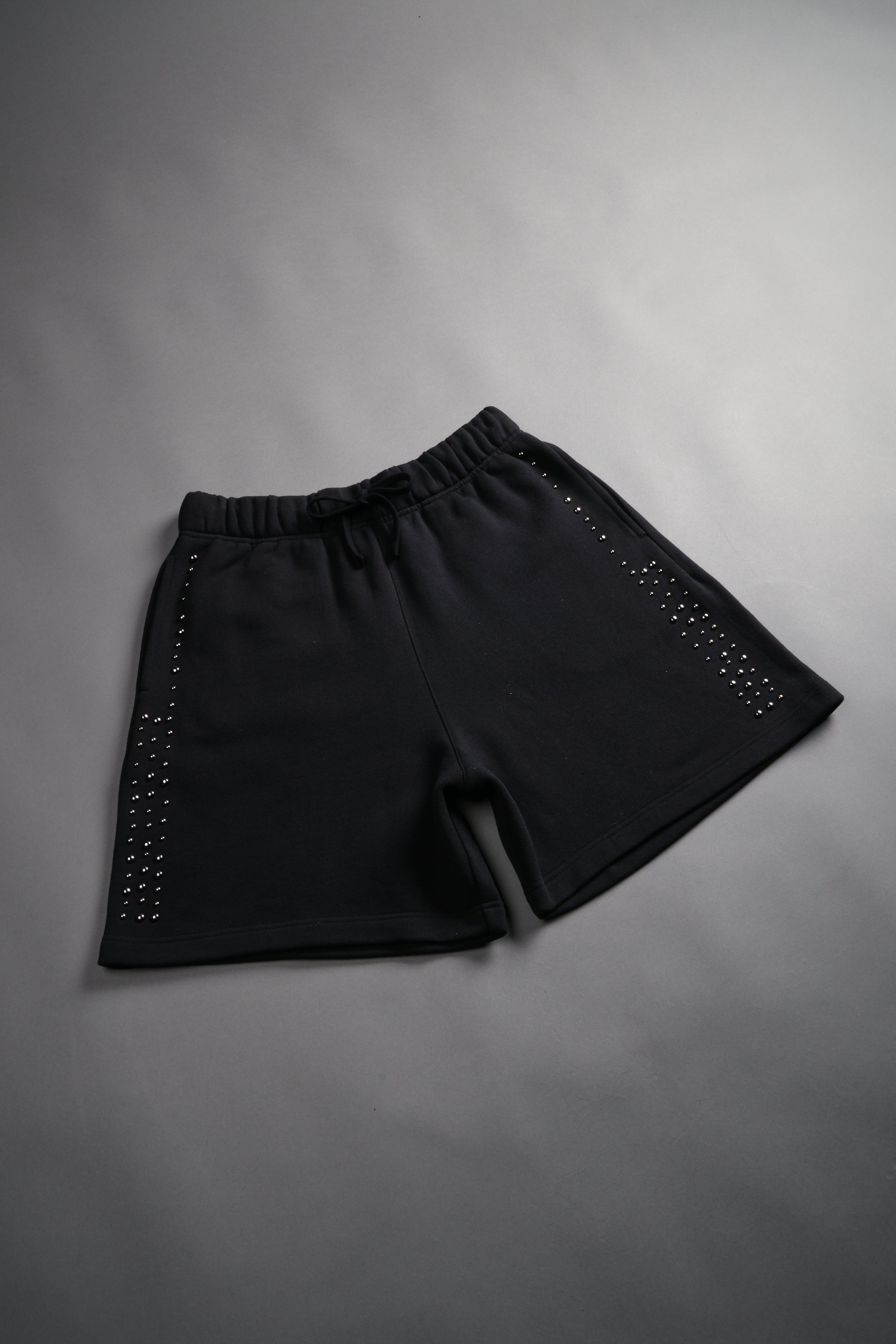Stud Wolf Post Lounge Sweat Shorts in Black