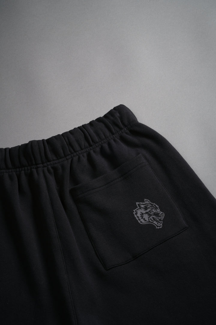 Stud Wolf Post Lounge Sweat Shorts in Black