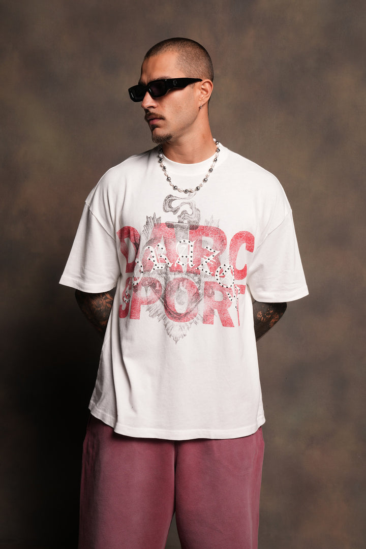 Ds Corazon Premium Oversized Tee In Cream