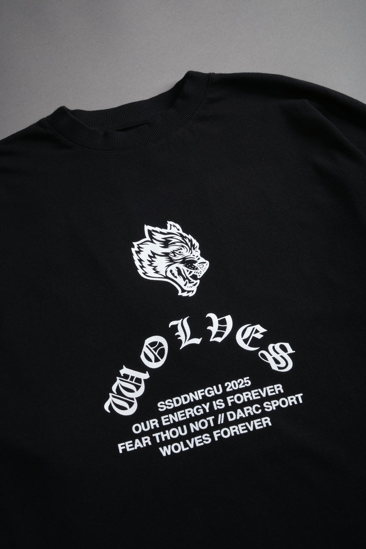 Saint "Side By Side" Series Premium Oversized Tee in Black