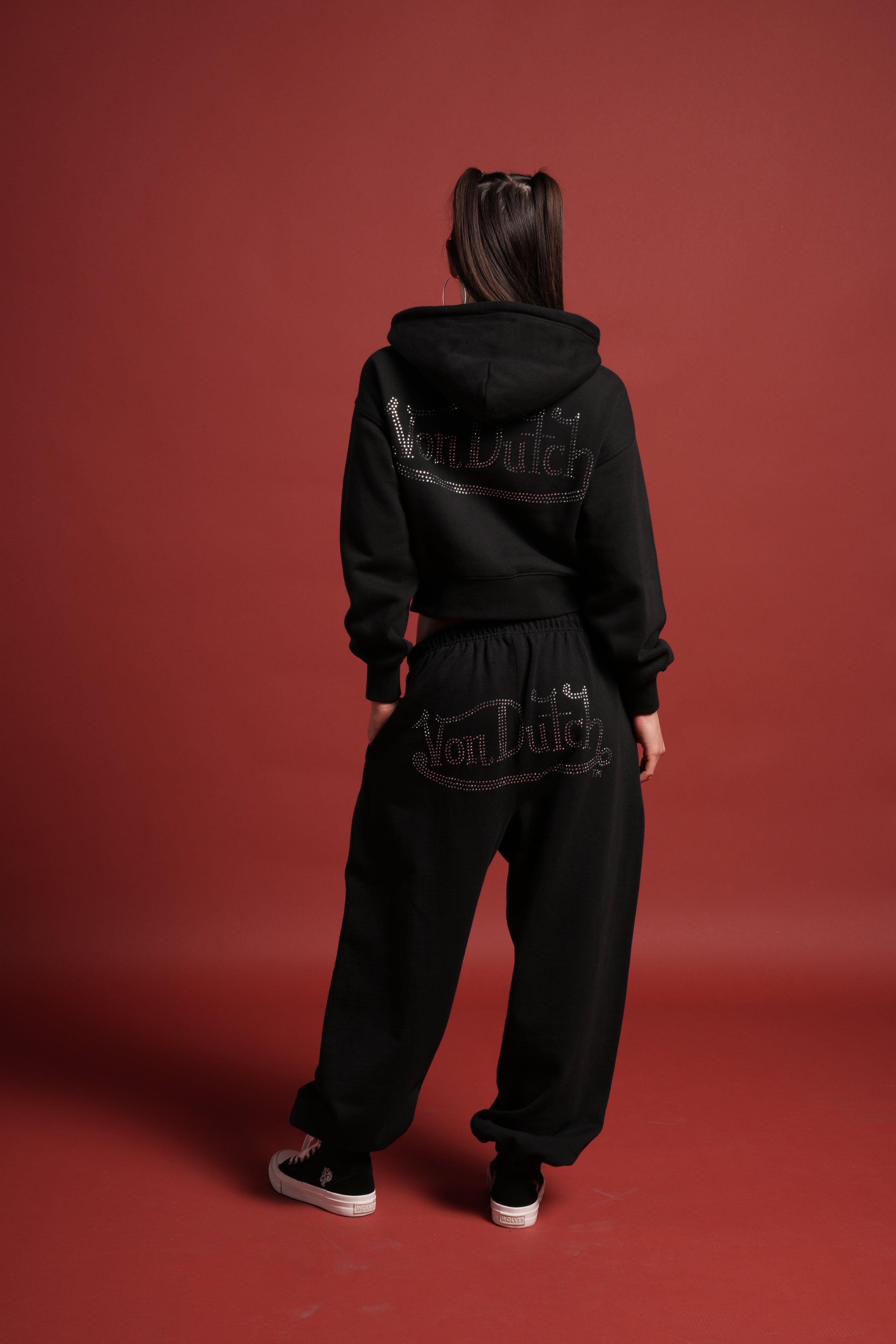 Y2Kulture Lounger Sweat Pants in Black