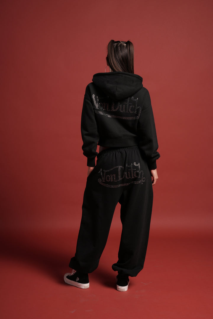 Y2Kulture Lounger Sweat Pants in Black