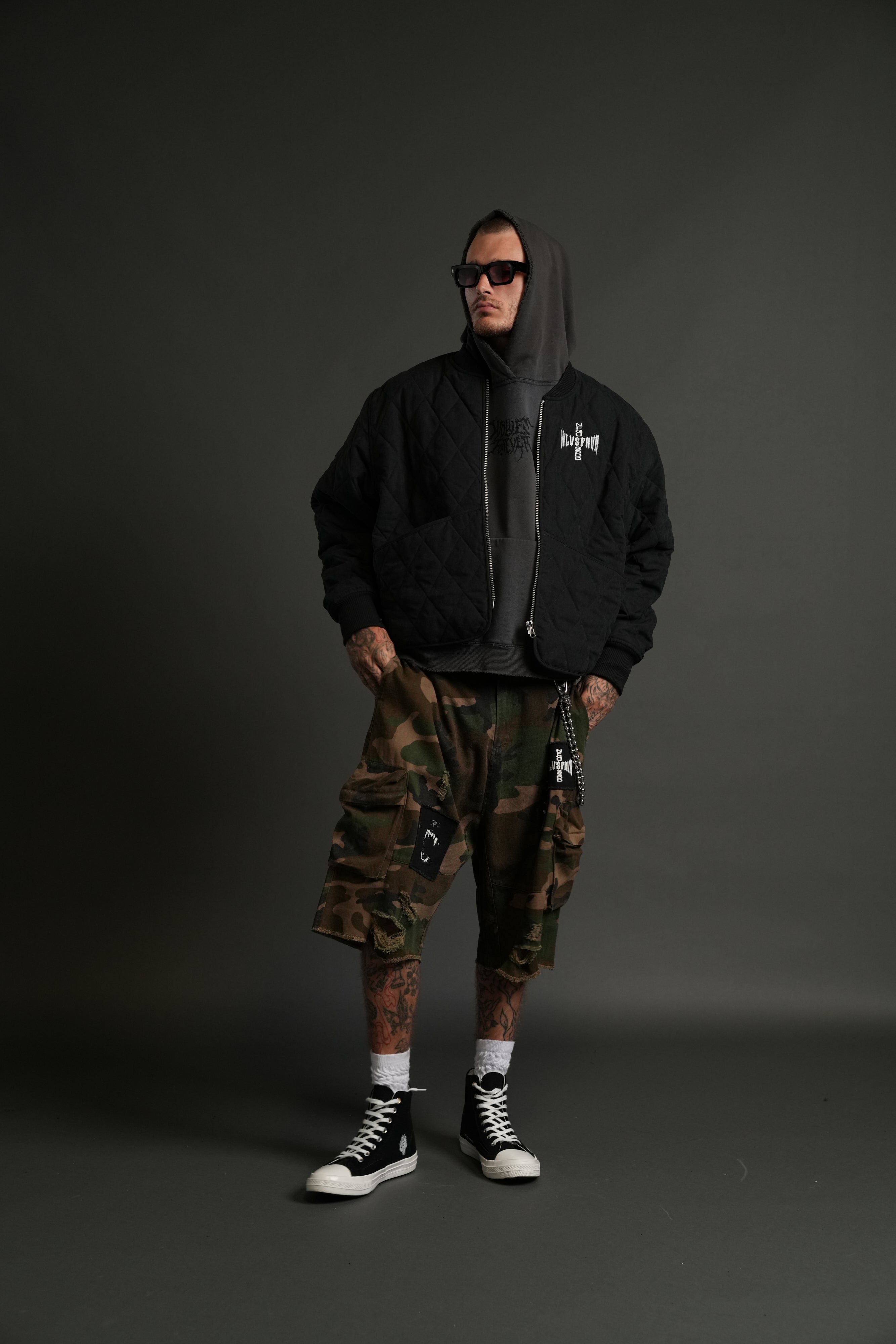 Iron Code Wide Darco Quilted Jacket in Black