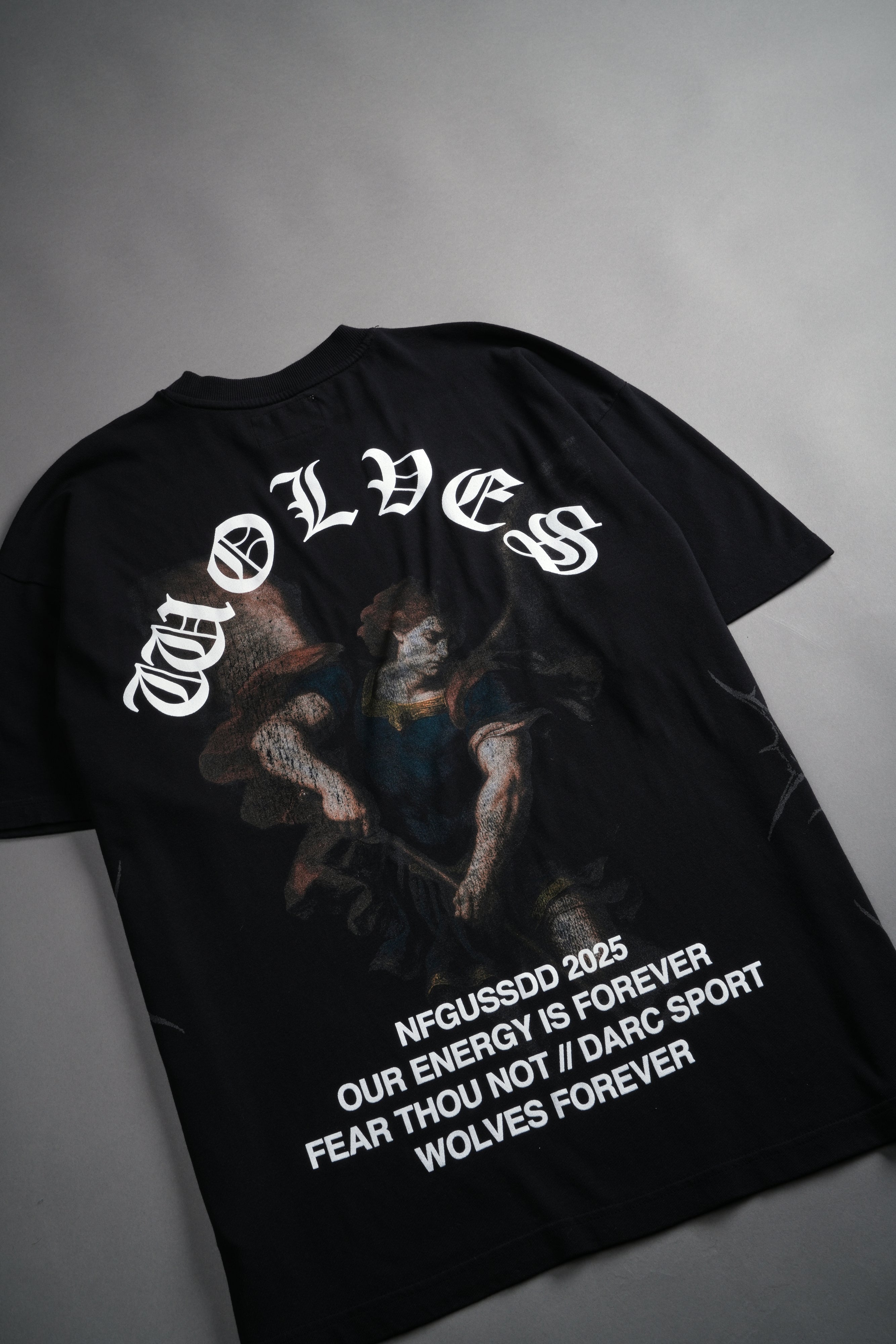 Saint "Side By Side" Series Premium Oversized Tee in Black