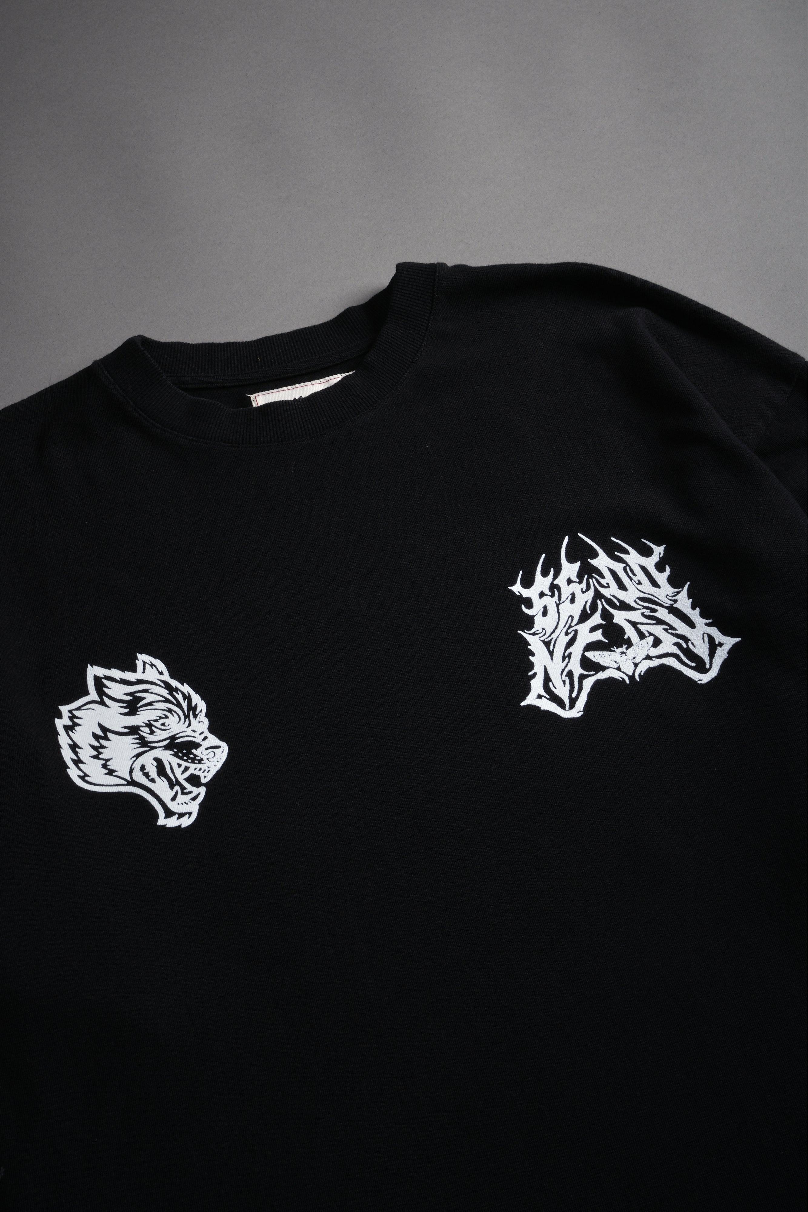Darc Flight "Side By Side" Series Premium Oversized Tee in Black
