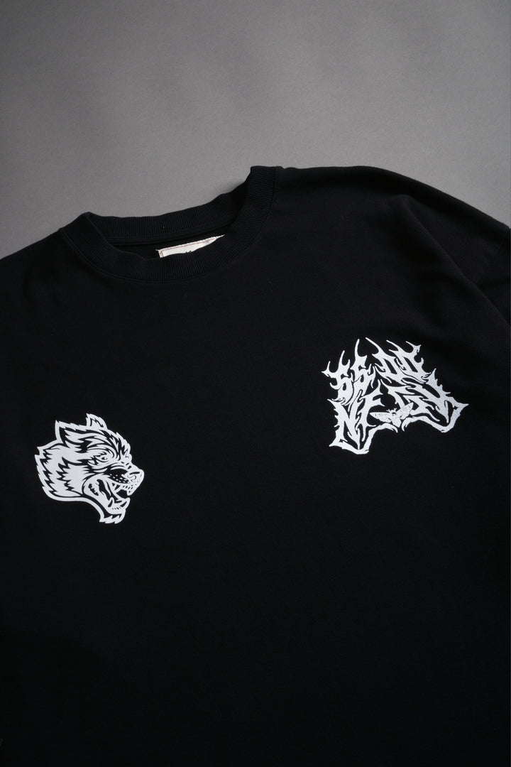 Darc Flight "Side By Side" Series Premium Oversized Tee in Black