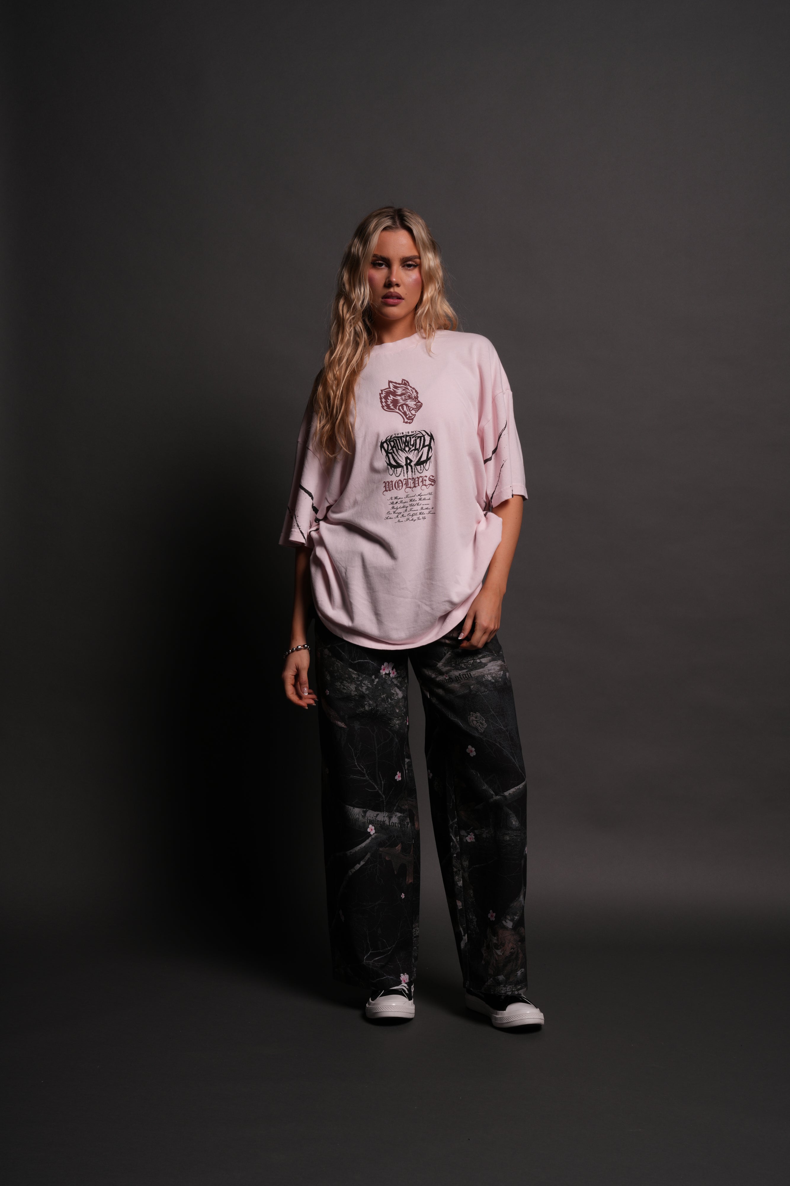 Brutality "Premium" Oversized Tee in Blush Pink