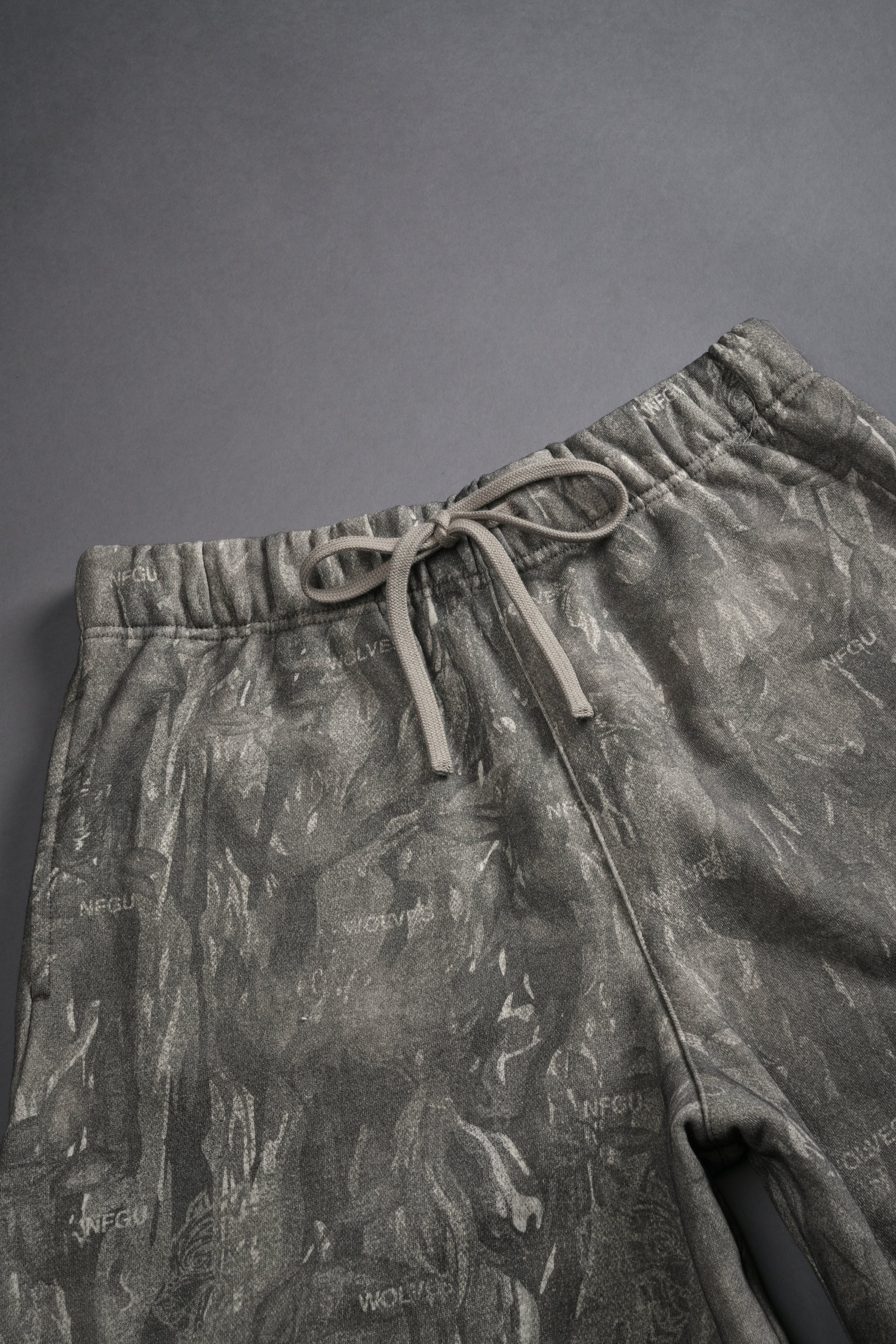 Dual Core Raw Hem Oversized Post Lounge Sweat Shorts in Ohana