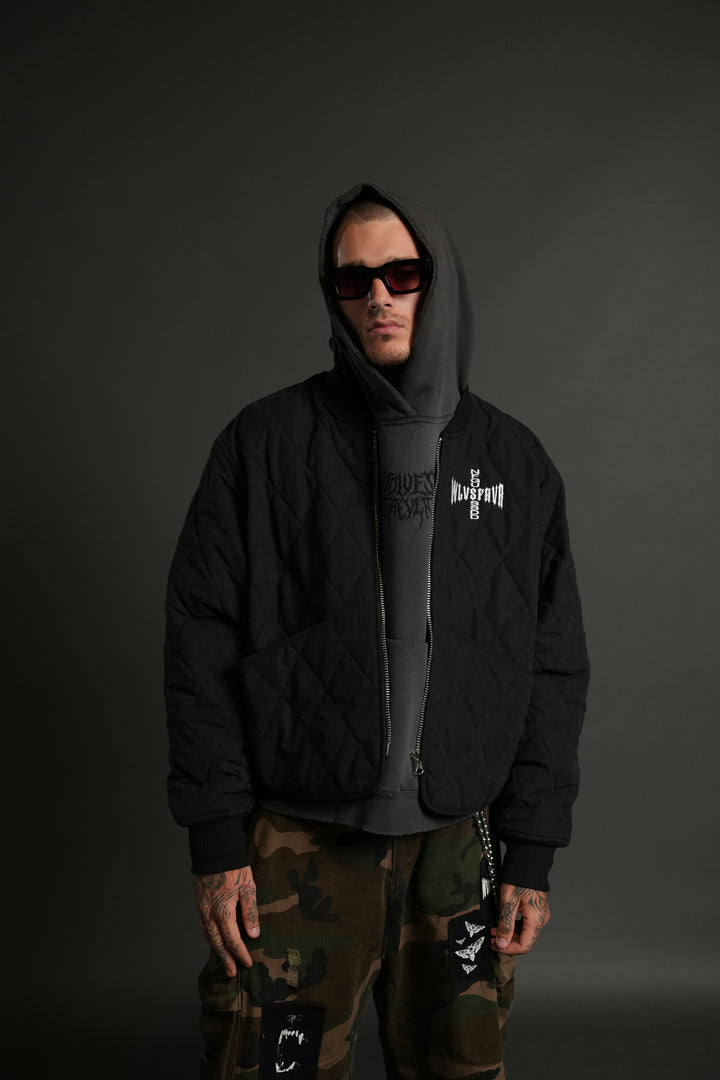 Iron Code Wide Darco Quilted Jacket in Black