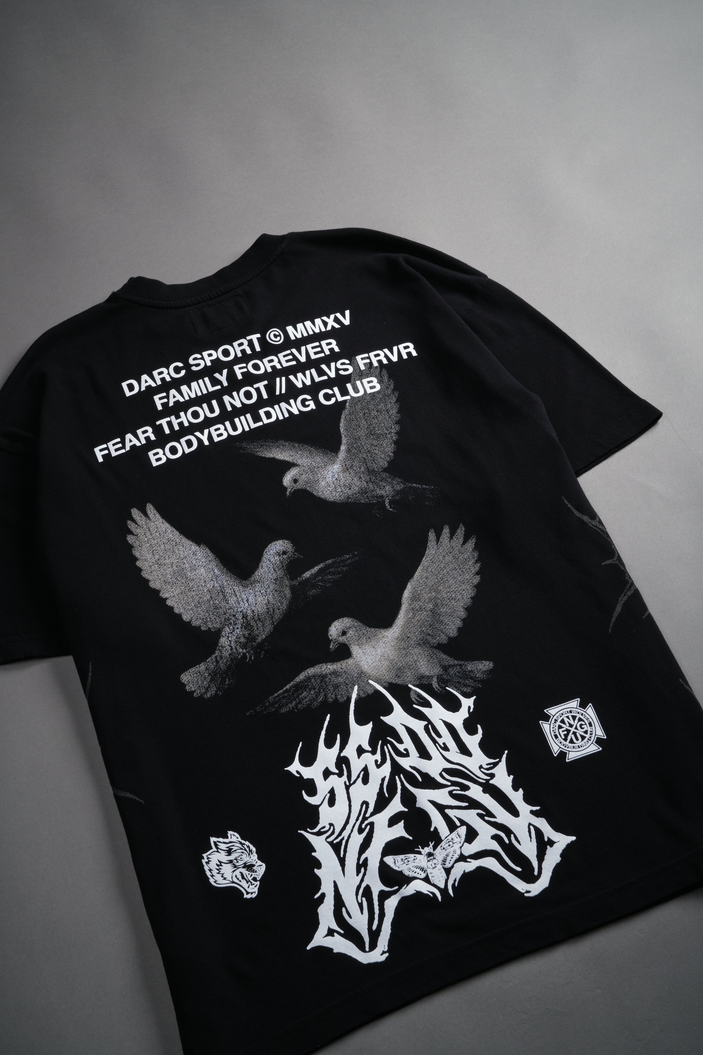 Darc Flight "Side By Side" Series Premium Oversized Tee in Black
