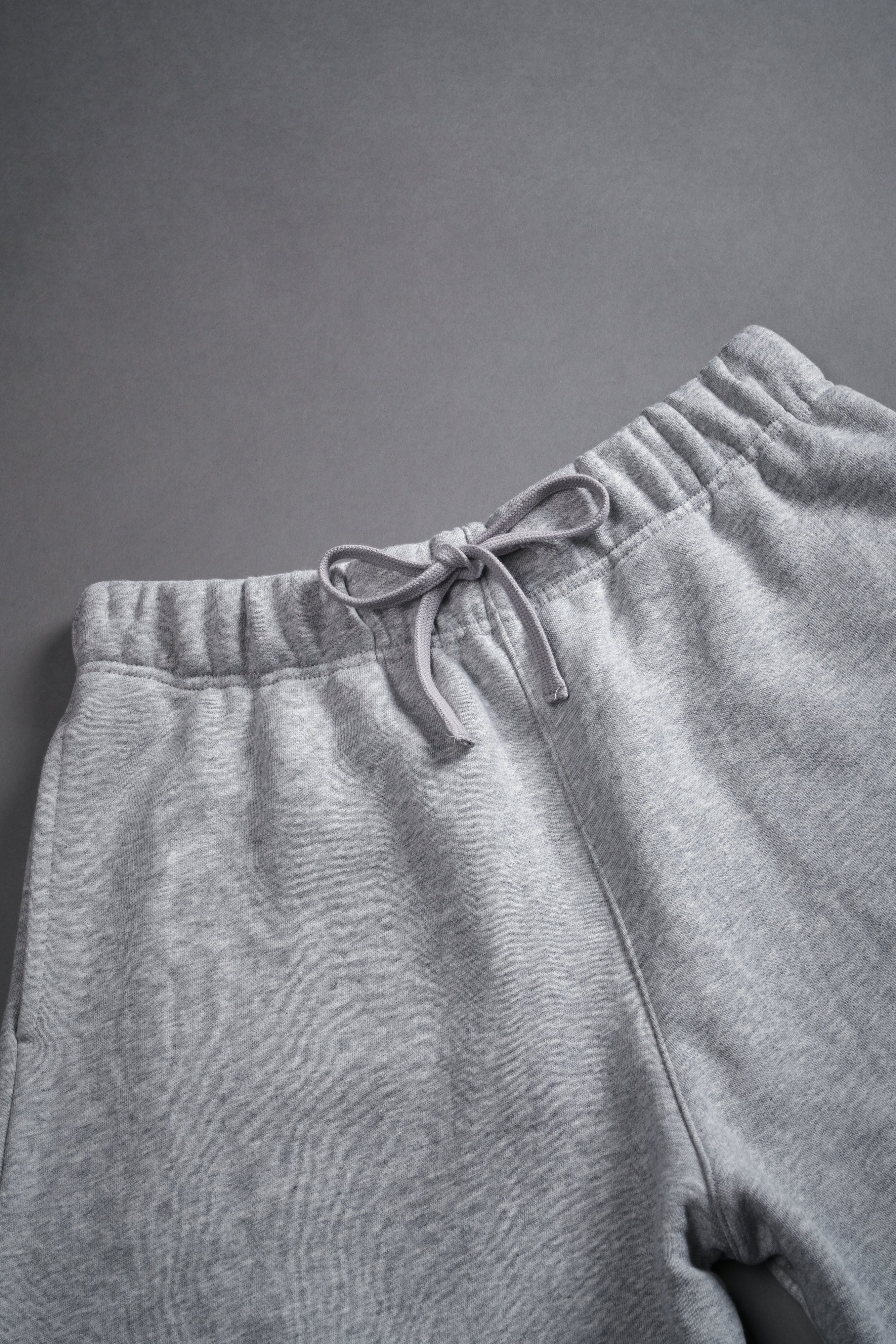 Dual Core Raw Hem Oversized Post Lounge Sweat Shorts in Light Athletic Gray