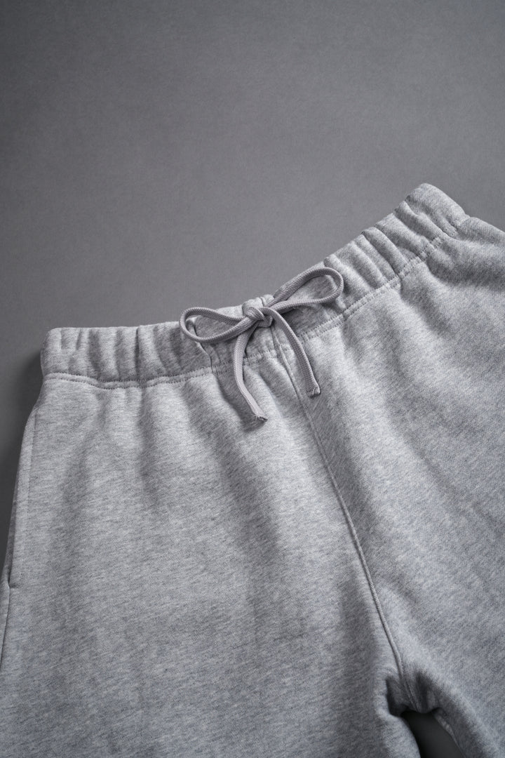 Dual Core Raw Hem Oversized Post Lounge Sweat Shorts in Light Athletic Gray