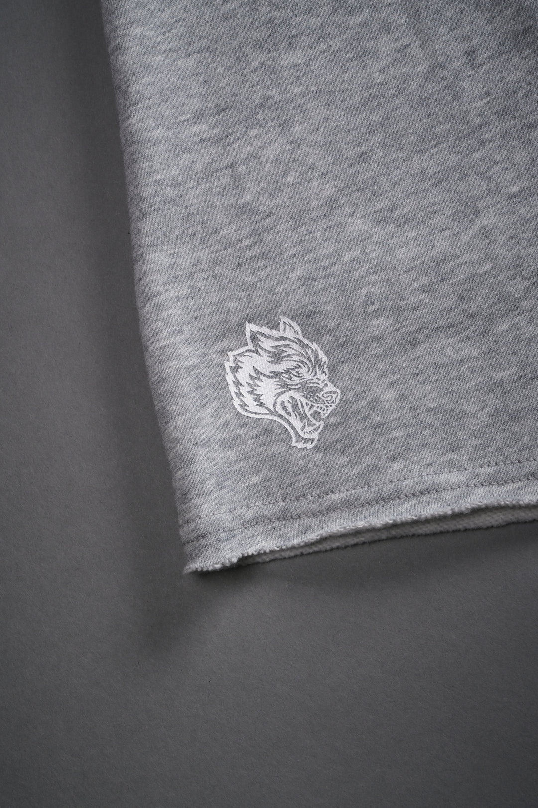 Dual Core Raw Hem Oversized Post Lounge Sweat Shorts in Light Athletic Gray