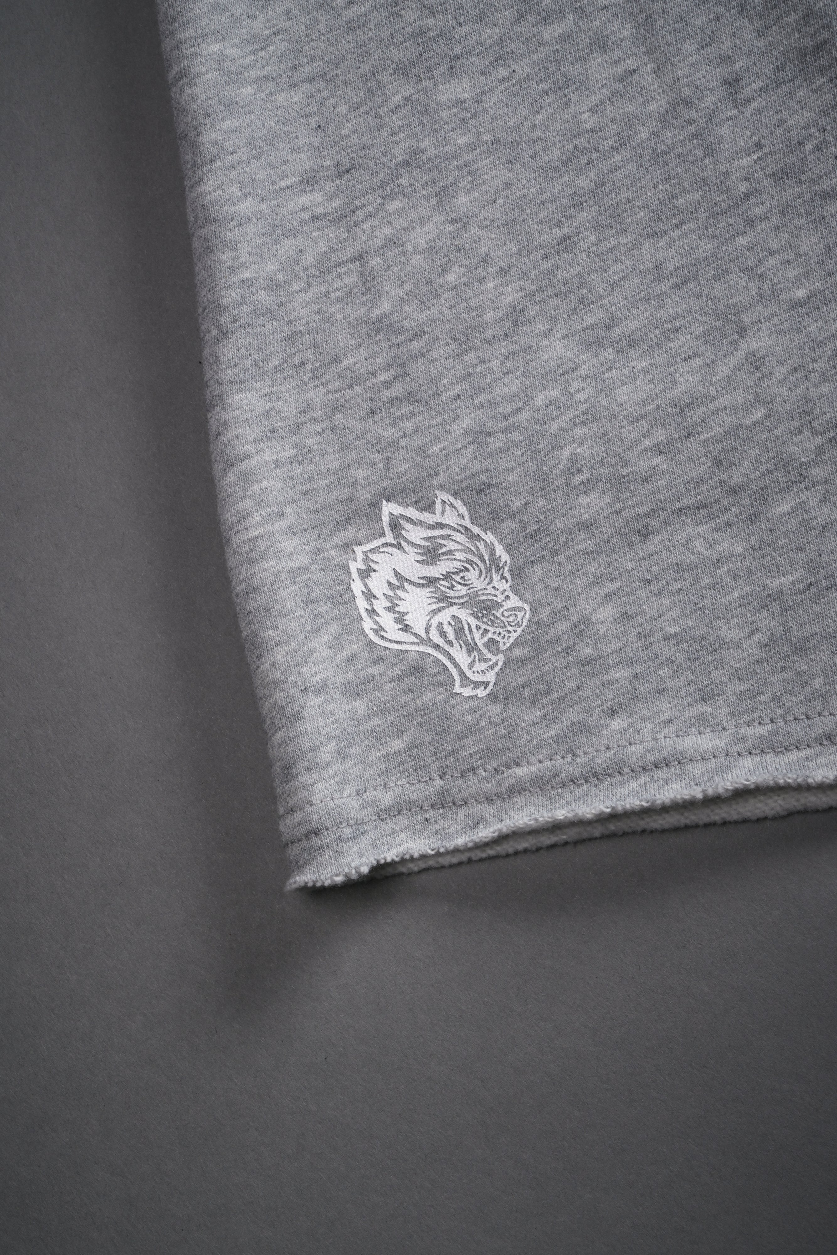 Dual Core Raw Hem Oversized Post Lounge Sweat Shorts in Light Athletic Gray