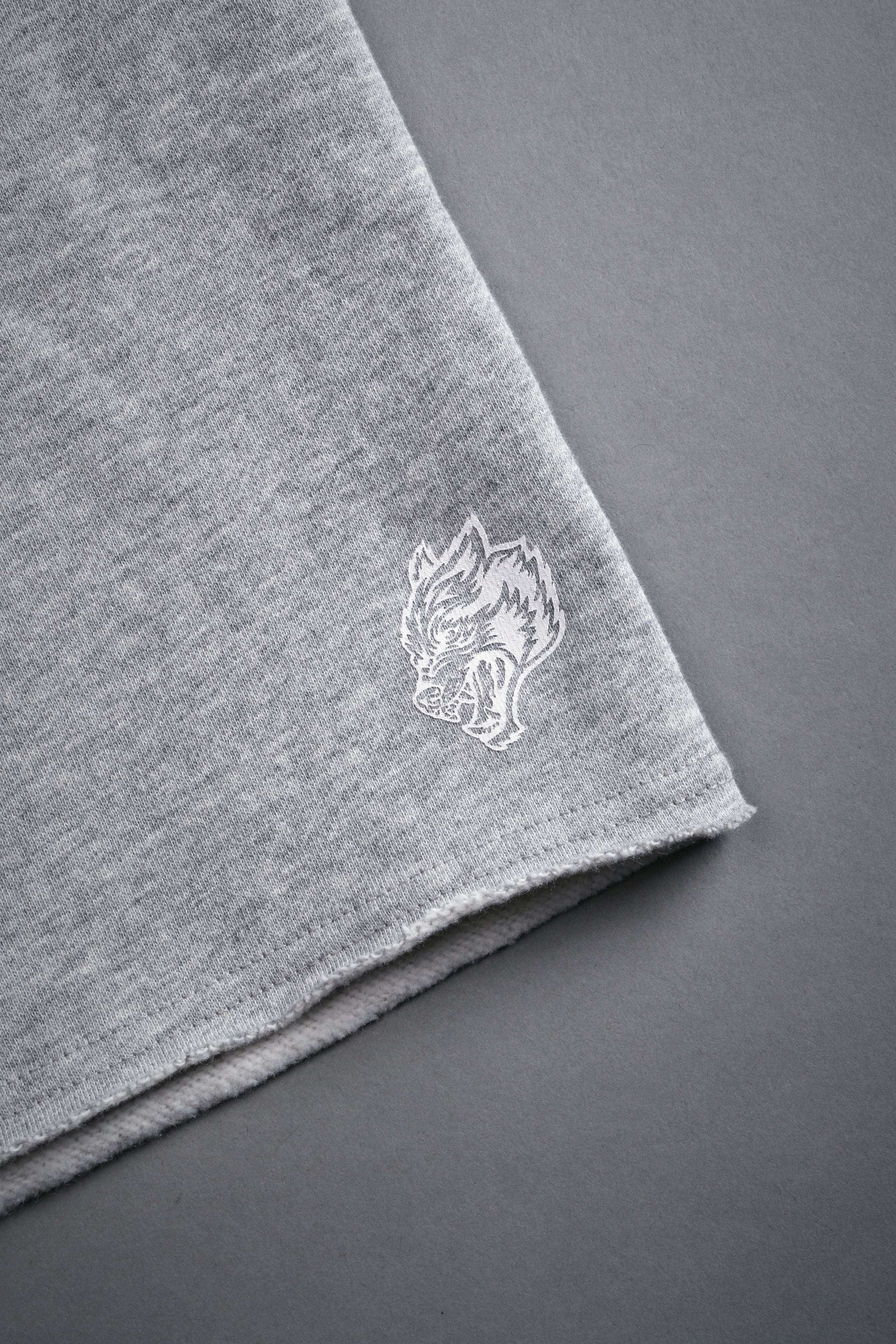 Dual Core Raw Hem Oversized Post Lounge Sweat Shorts in Light Athletic Gray