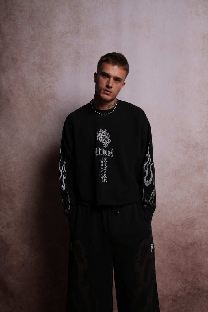 Darc Infernal "Premium" Box Cut L/S Tee in Black