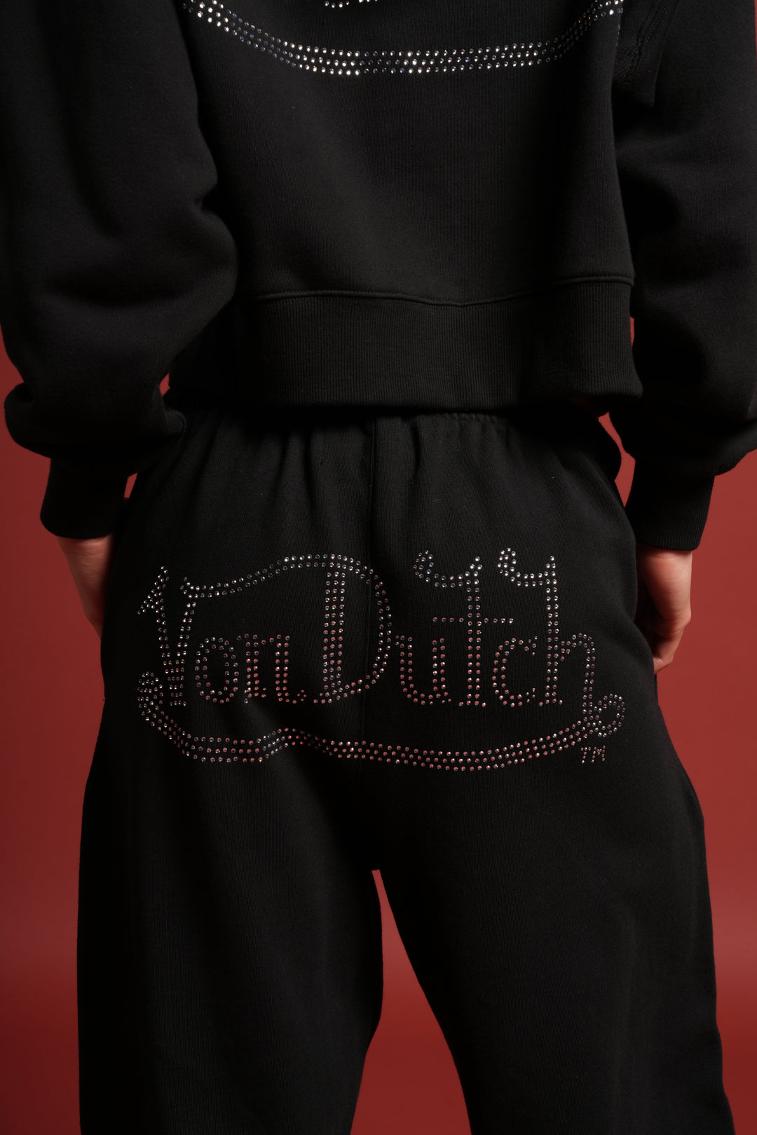 Y2Kulture Lounger Sweat Pants in Black