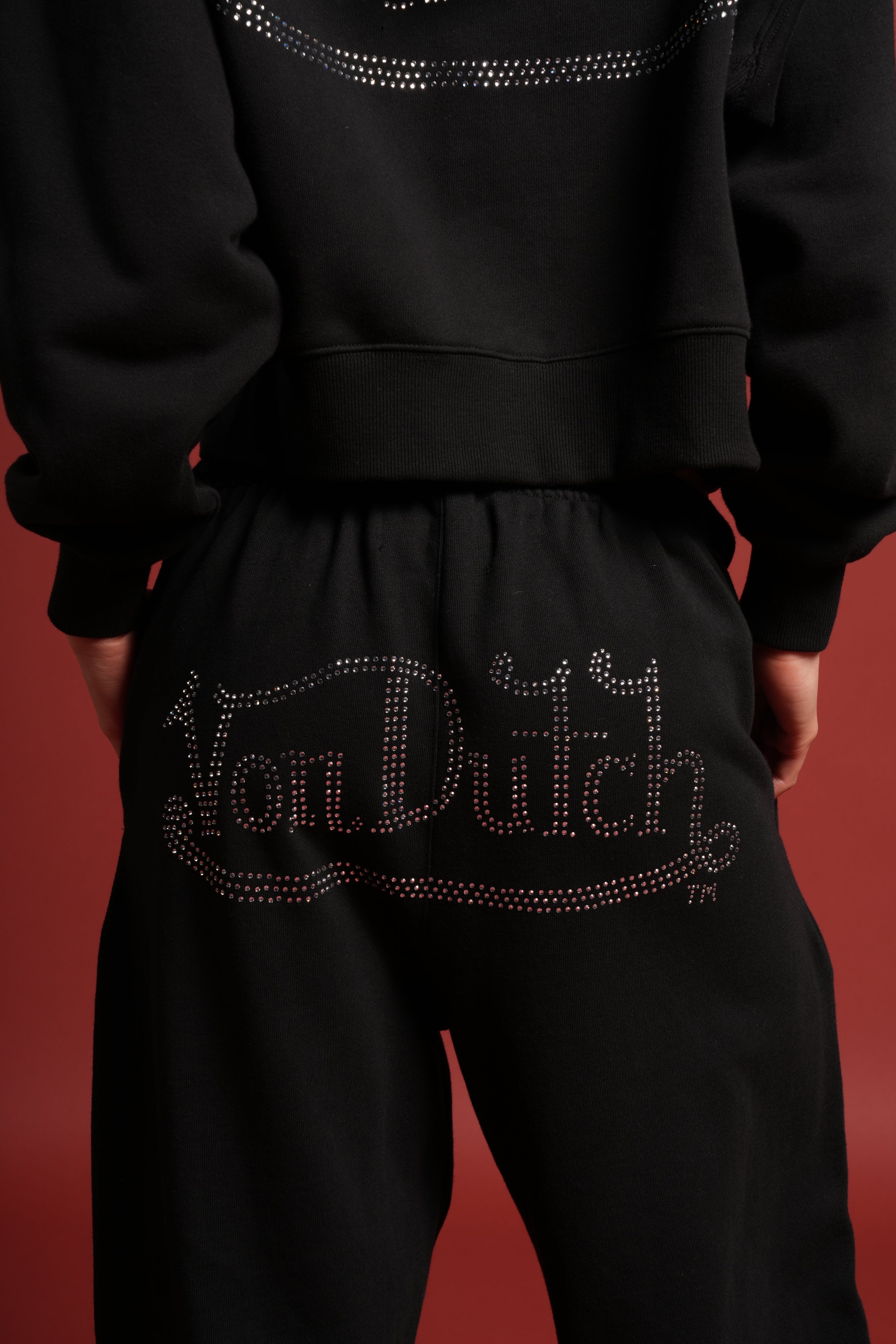 Y2Kulture Lounger Sweat Pants in Black