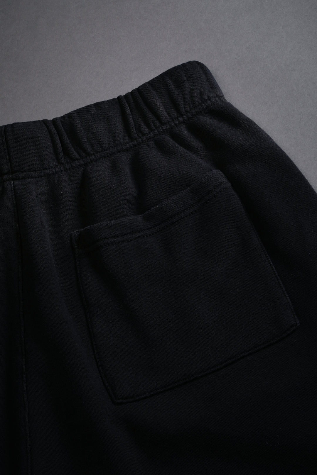 Studded Midnight Wolves Oversized Post Lounge Sweat Shorts in Black Drift Wash