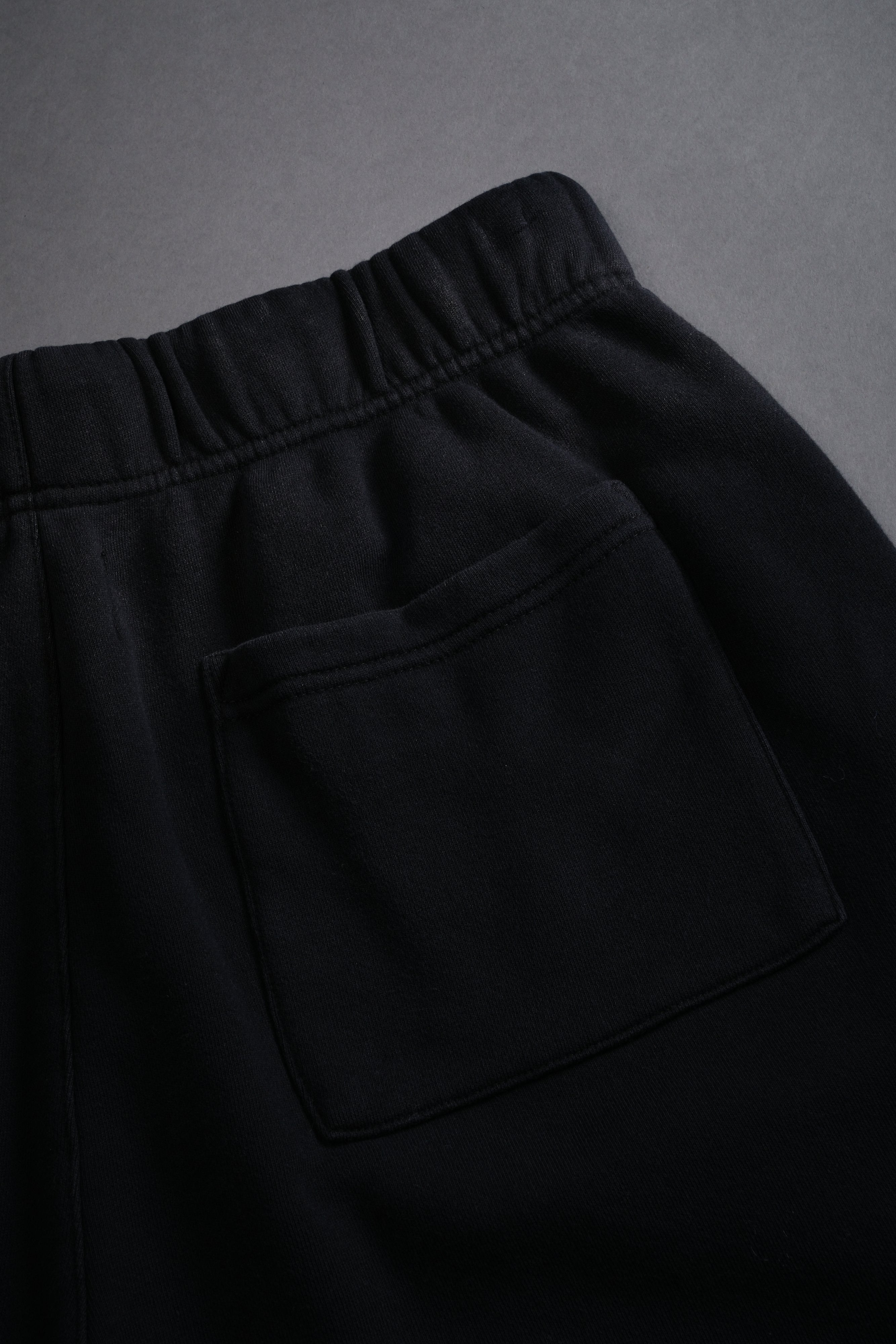 Studded Midnight Wolves Oversized Post Lounge Sweat Shorts in Black Drift Wash