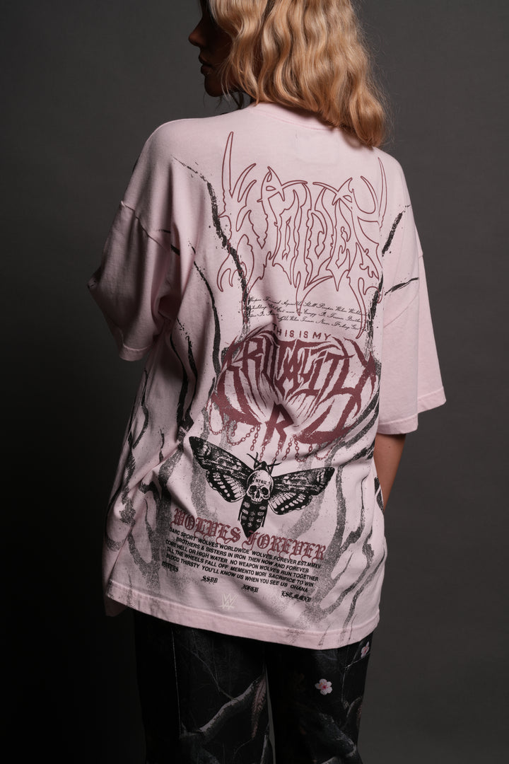 Brutality "Premium" Oversized Tee in Blush Pink