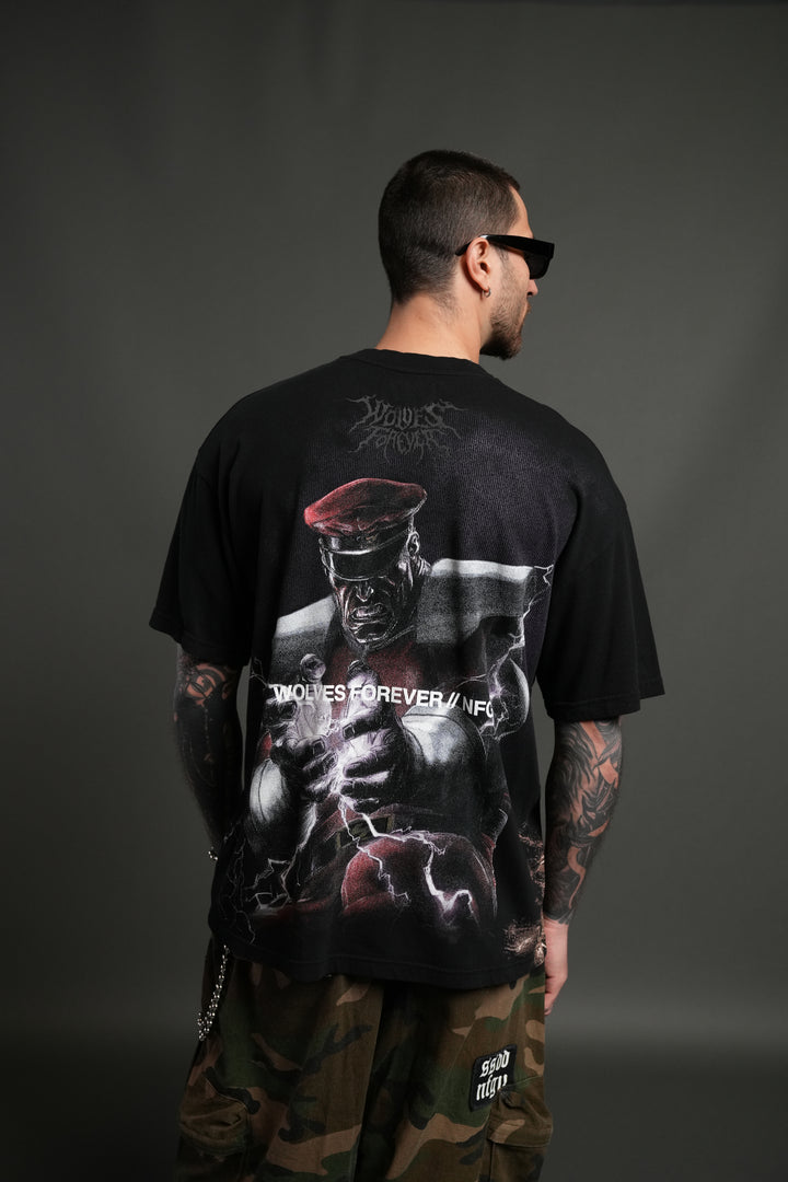 Darc M. Bison "Side By Side" Series Premium Oversized Tee in Black